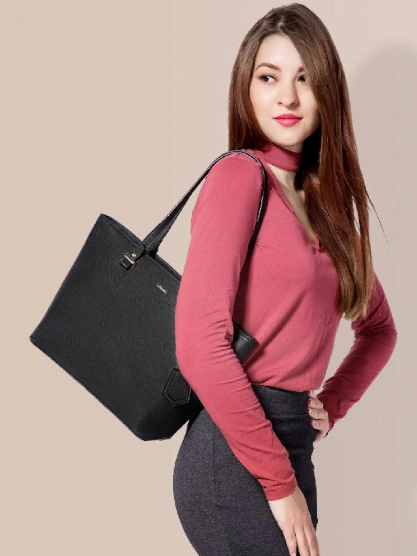 Leder Handtasche "Tulpe" - TOLLzWOOD