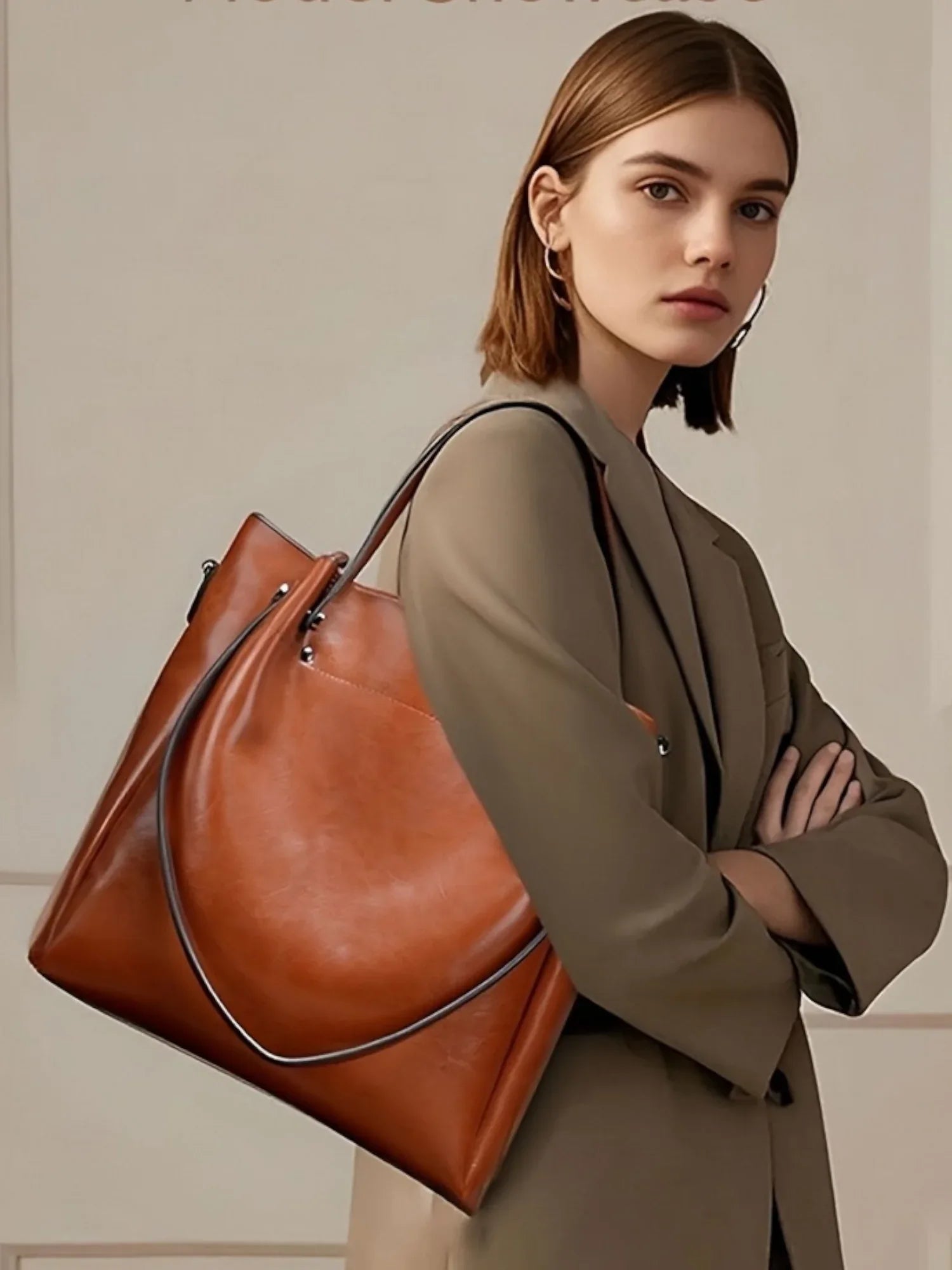 Leder Shopper "Aster" - TOLLzWOOD