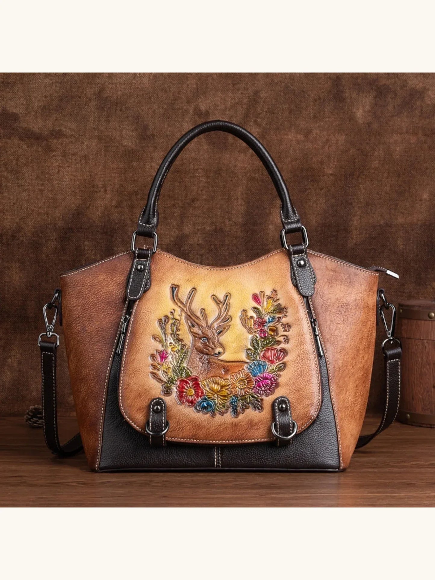Leder Handtasche "Element" - TOLLzWOOD