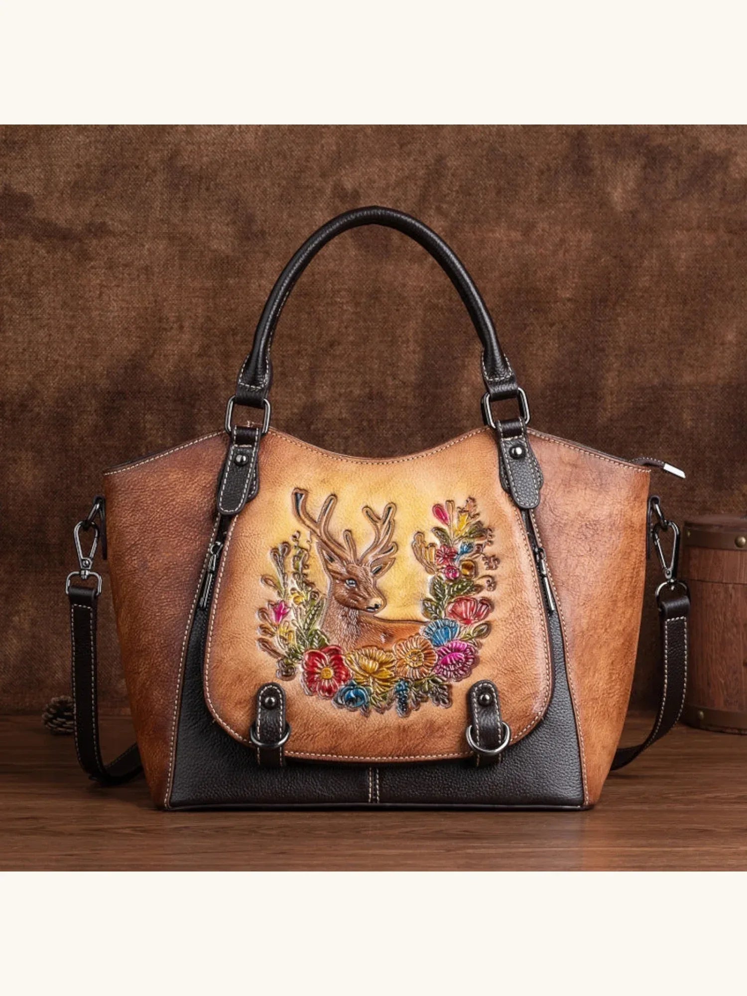 Leder Handtasche "Element" - TOLLzWOOD