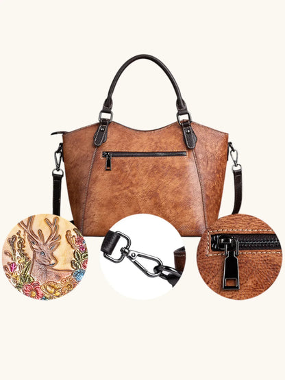 Leder Handtasche "Element" - TOLLzWOOD