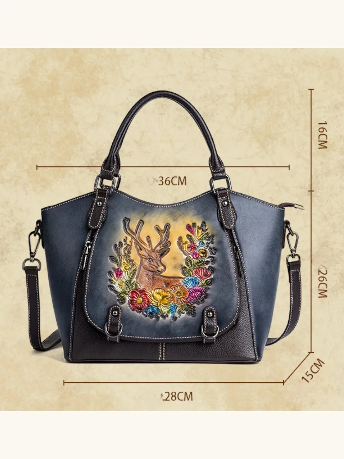 Leder Handtasche "Element" - TOLLzWOOD