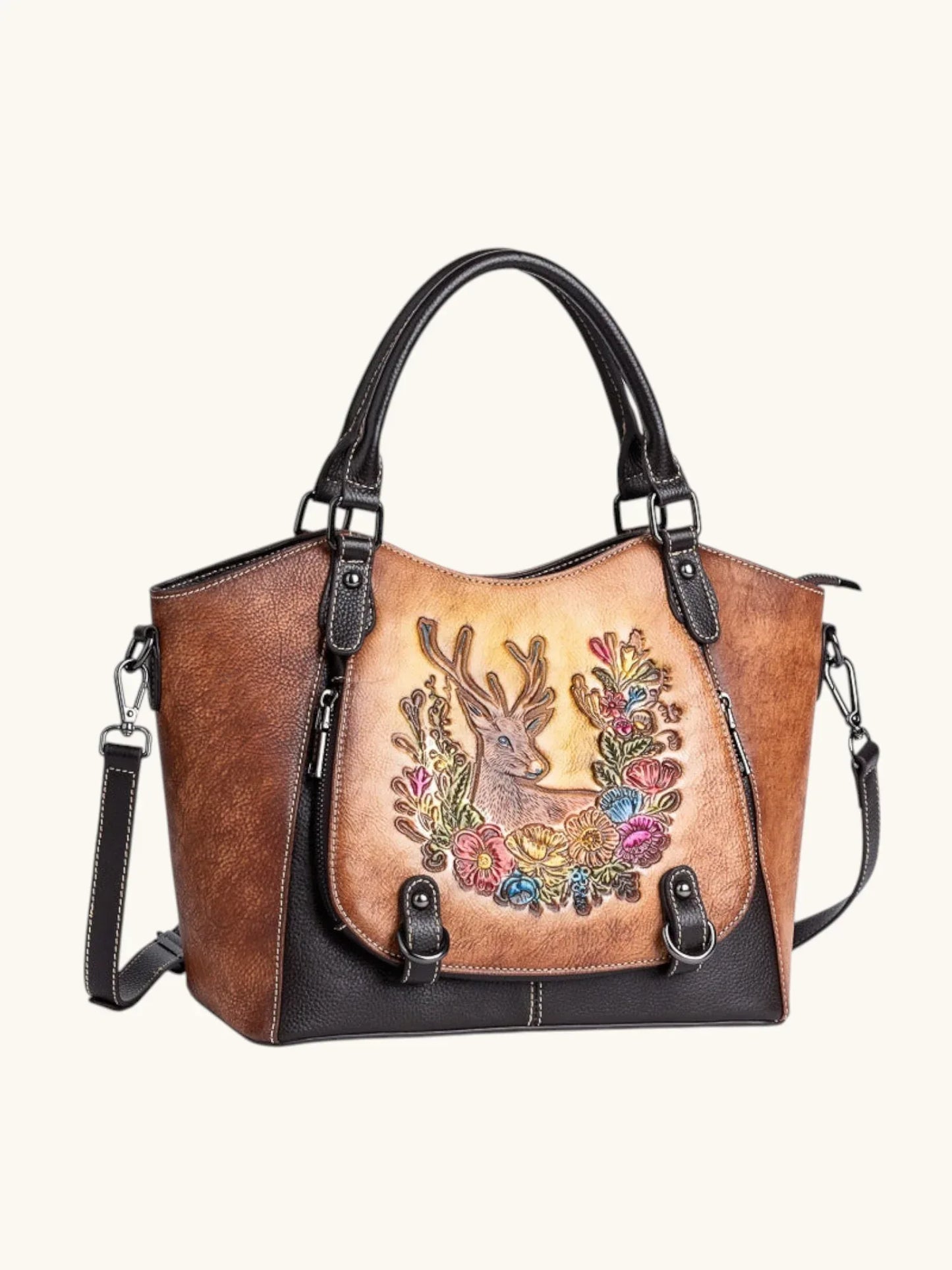 Leder Handtasche "Element" - TOLLzWOOD