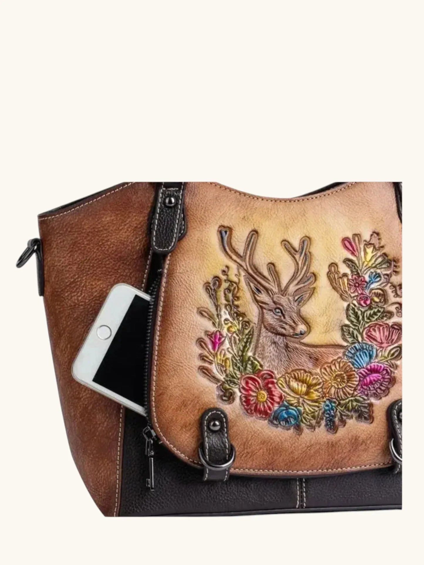 Leder Handtasche "Element" - TOLLzWOOD