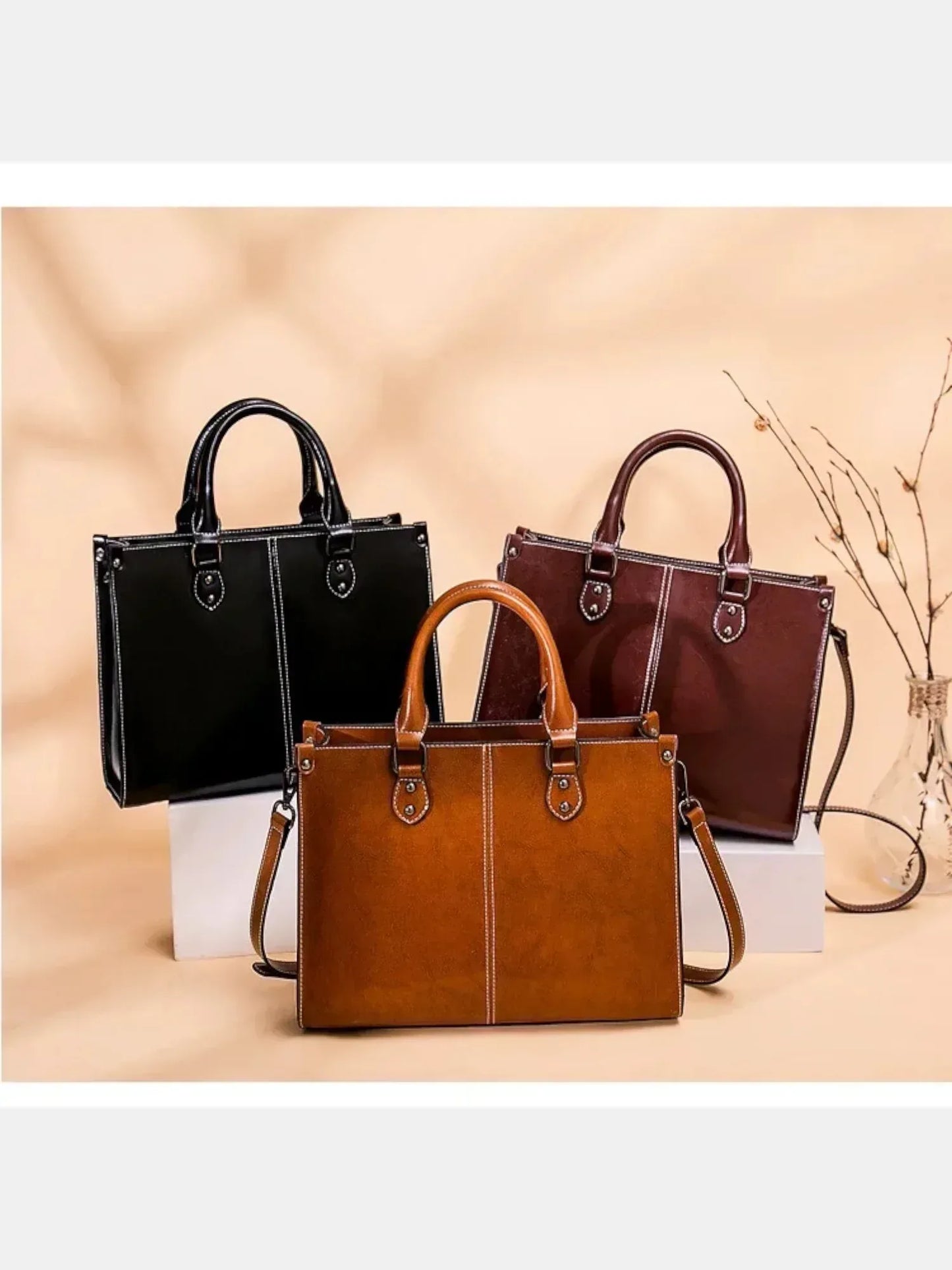 Leder Handtasche "Lilly" - TOLLzWOOD