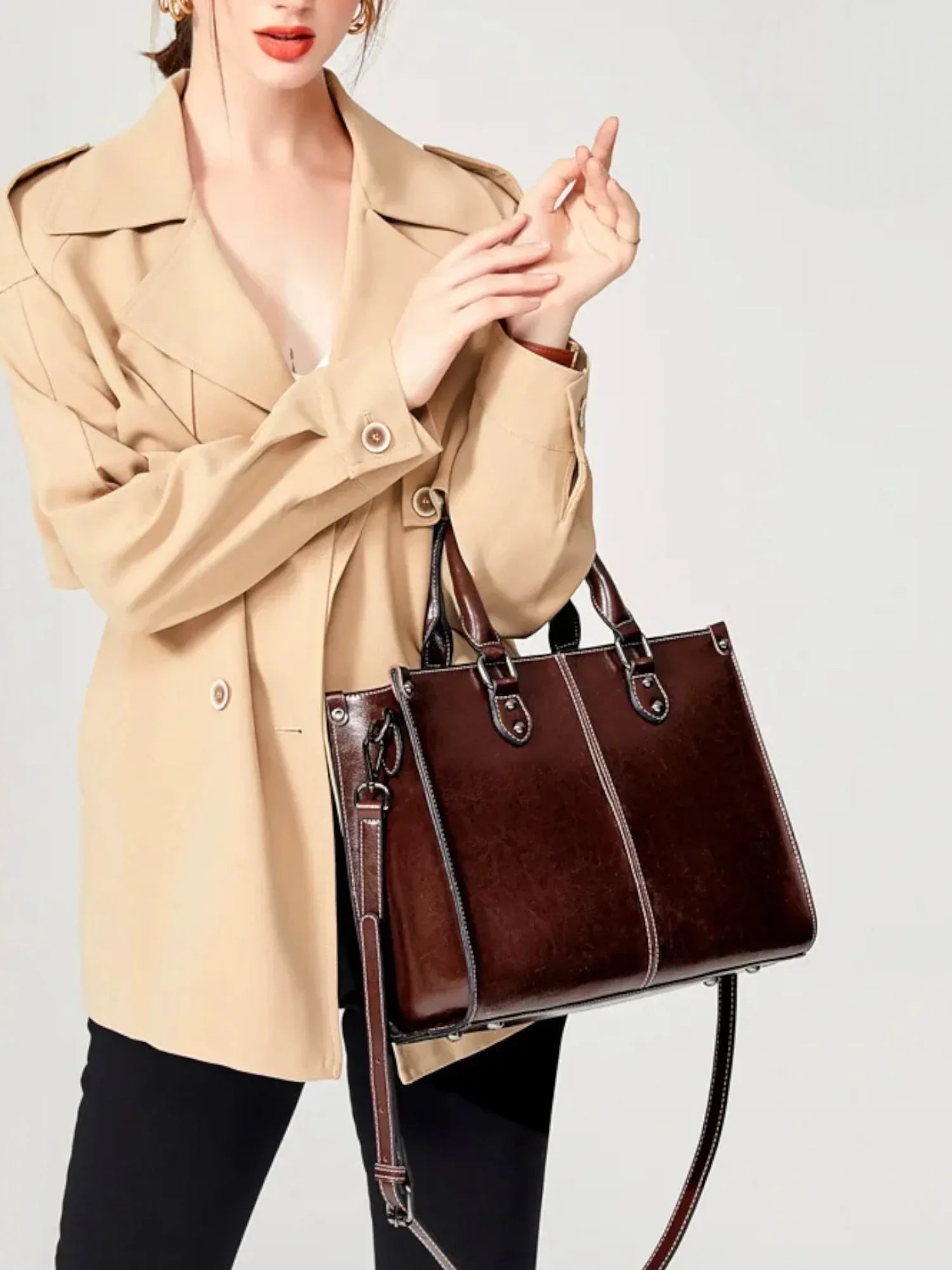 Leder Handtasche "Lilly" - TOLLzWOOD