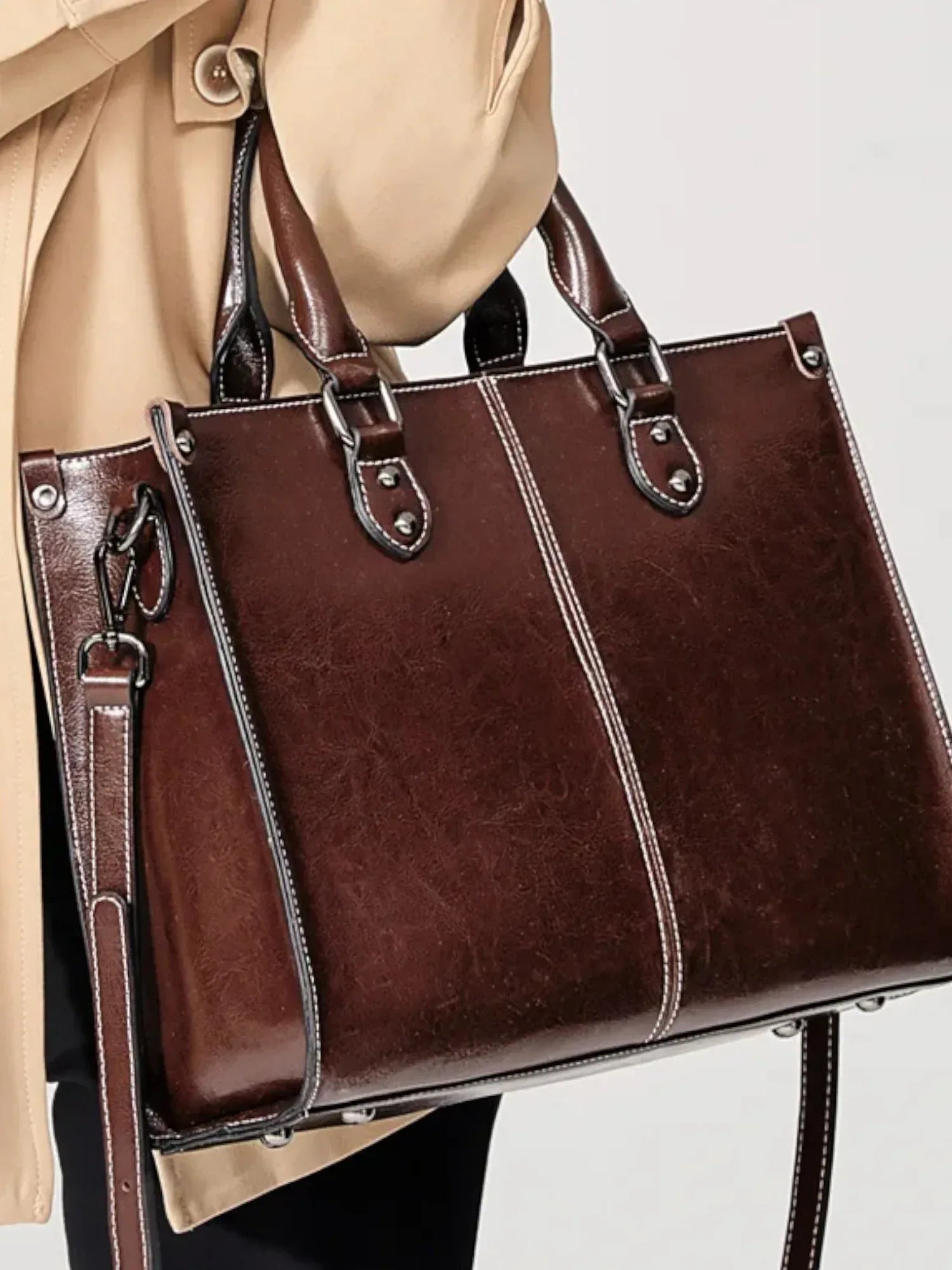 Leder Handtasche "Lilly" - TOLLzWOOD