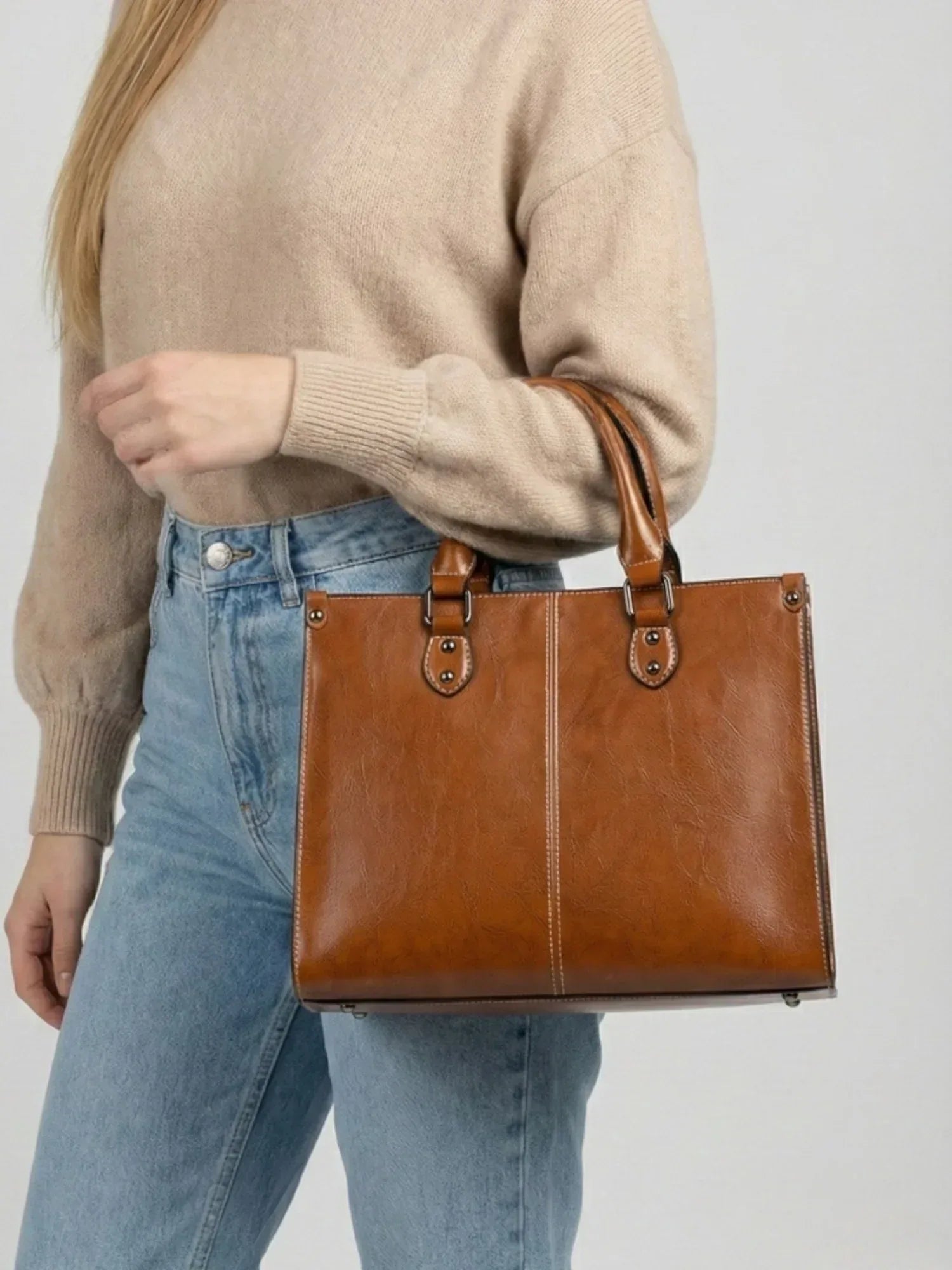 Leder Handtasche "Lilly" - TOLLzWOOD