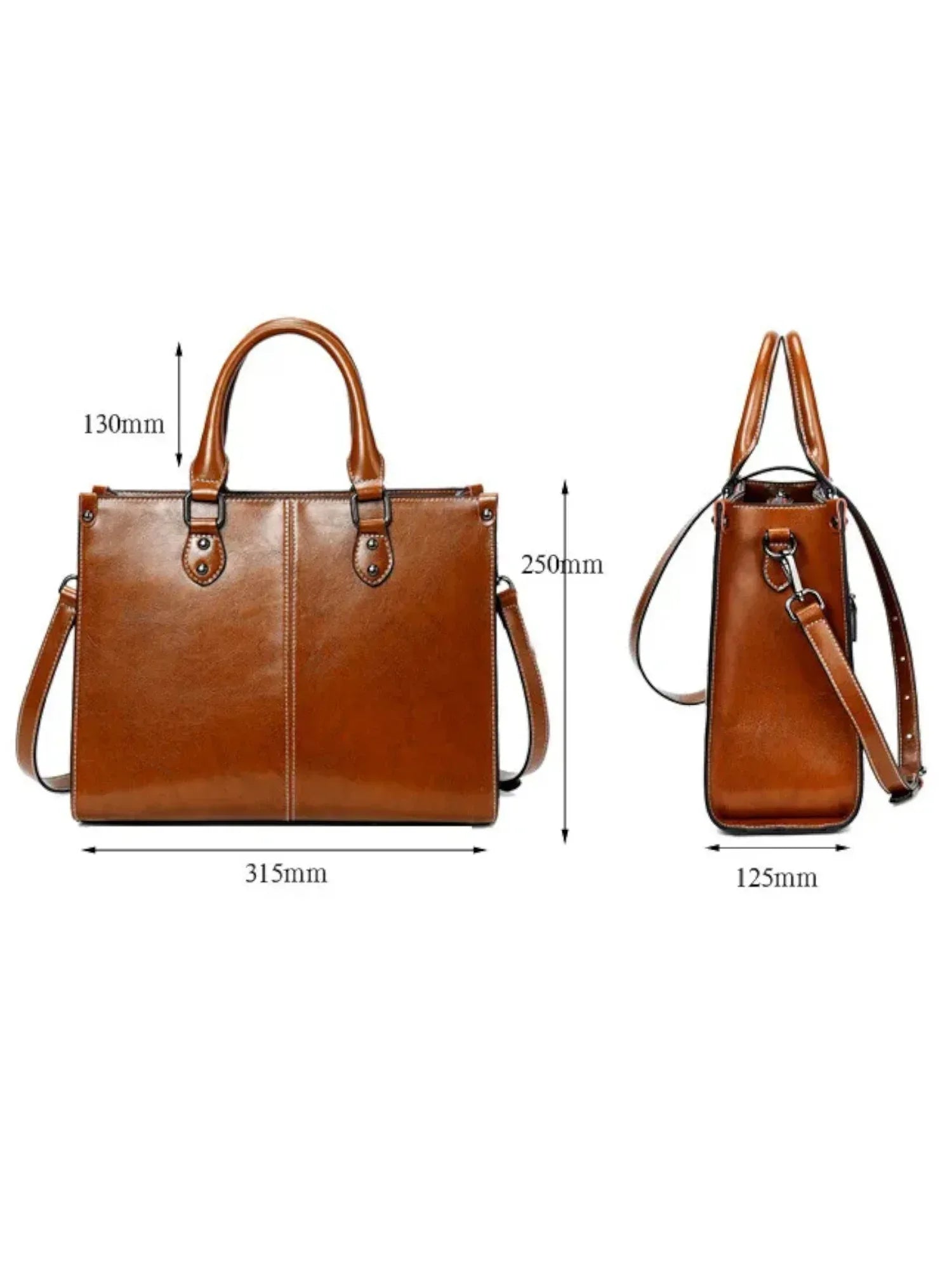 Leder Handtasche "Lilly" - TOLLzWOOD