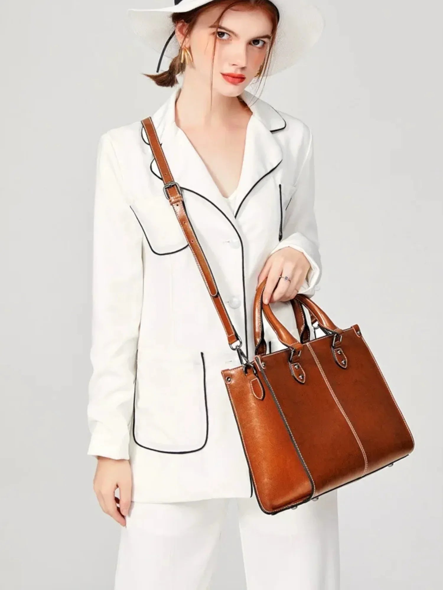 Leder Handtasche "Lilly" - TOLLzWOOD
