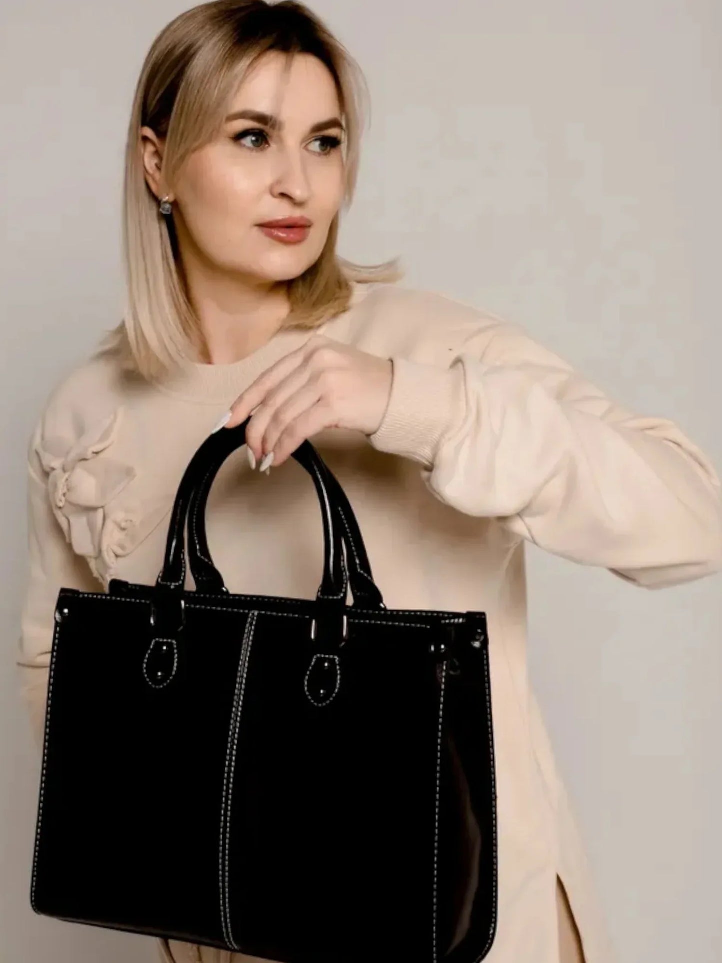 Leder Handtasche "Lilly" - TOLLzWOOD