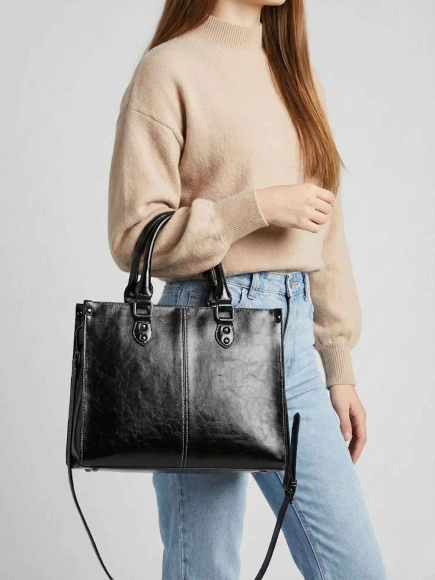 Leder Handtasche "Lilly" - TOLLzWOOD