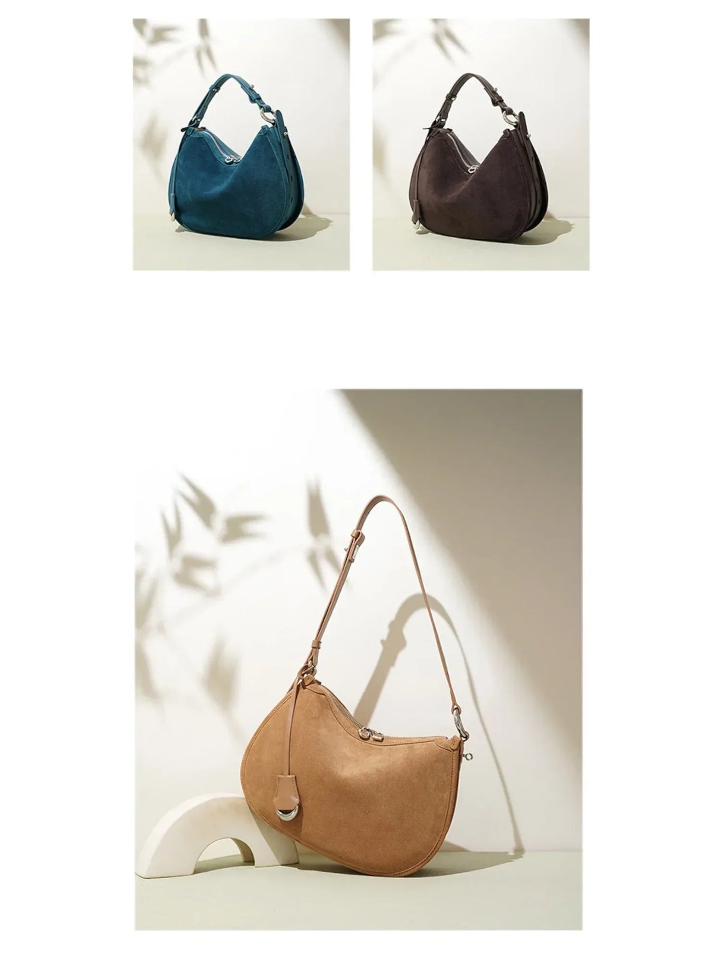 Leder Handtasche "Mohn" - TOLLzWOOD