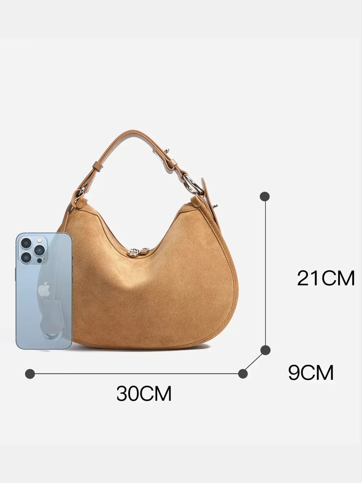 Leder Handtasche "Mohn" - TOLLzWOOD