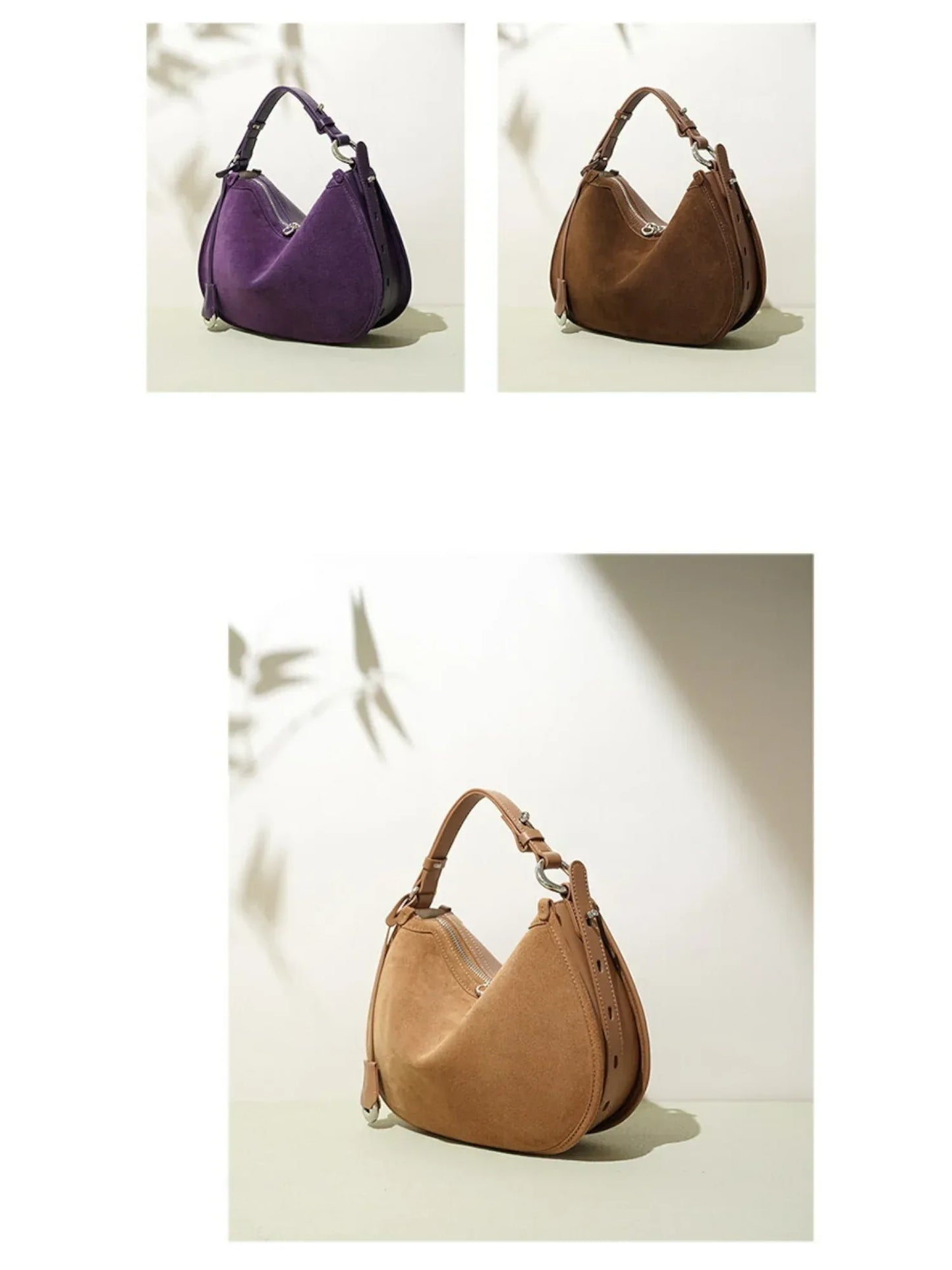 Leder Handtasche "Mohn" - TOLLzWOOD