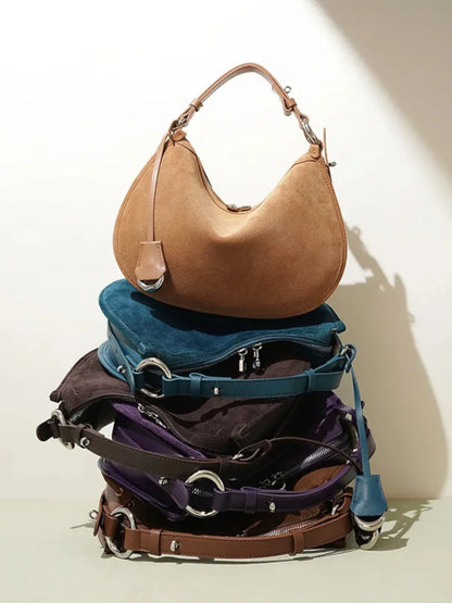 Leder Handtasche "Mohn" - TOLLzWOOD