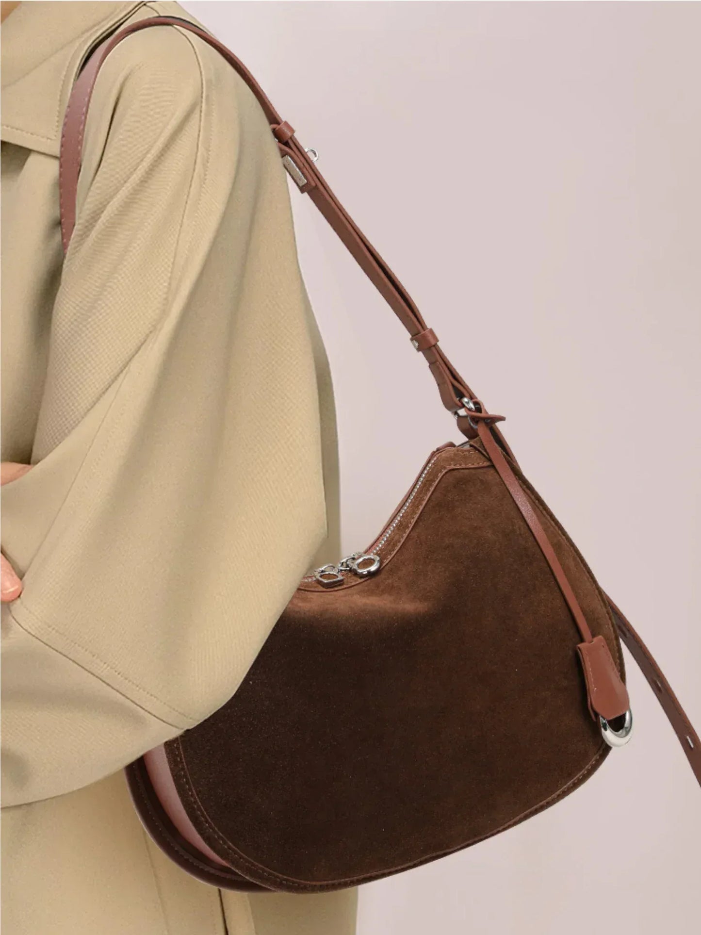 Leder Handtasche "Mohn" - TOLLzWOOD