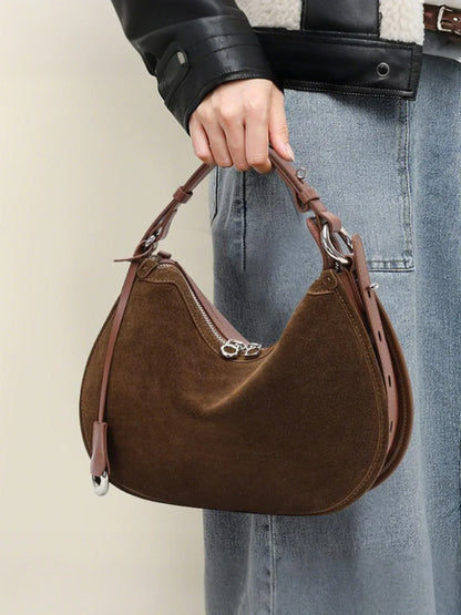 Leder Handtasche "Mohn" - TOLLzWOOD