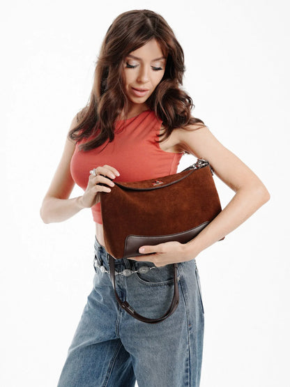 Leder Handtasche "Salbei" - TOLLzWOOD
