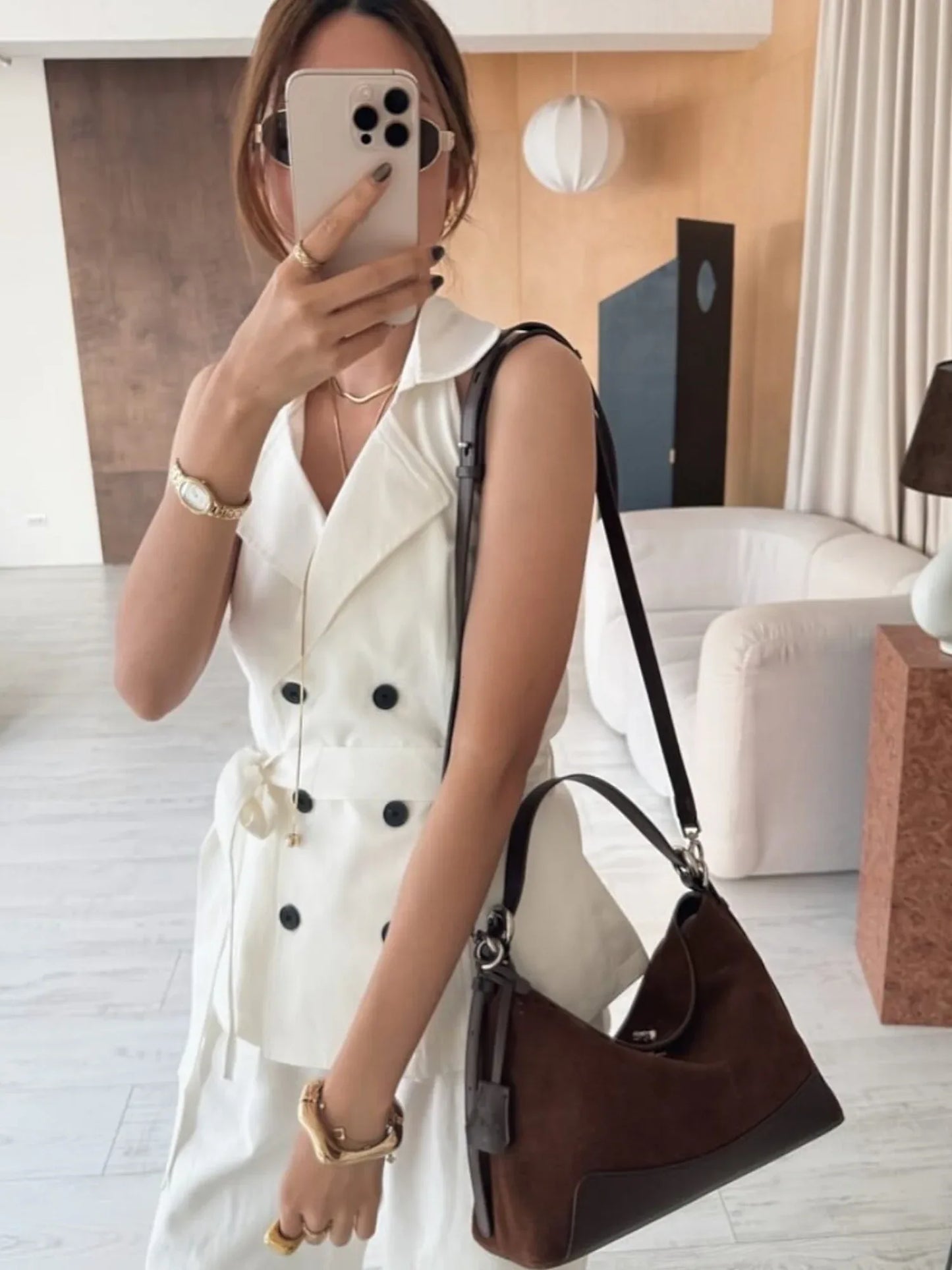 Leder Handtasche "Salbei" - TOLLzWOOD