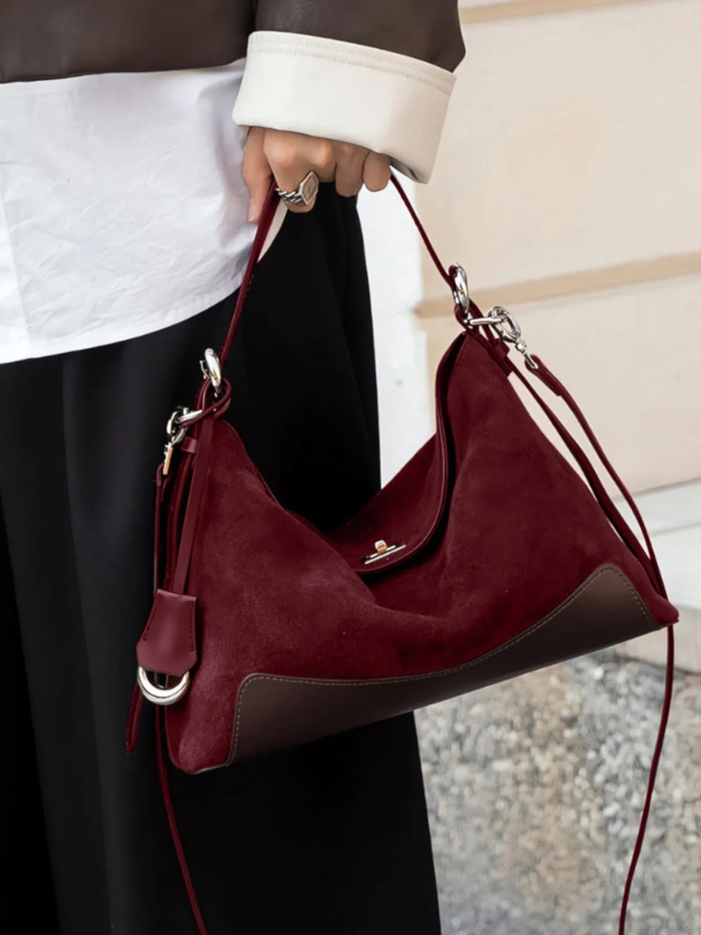 Leder Handtasche "Salbei" - TOLLzWOOD