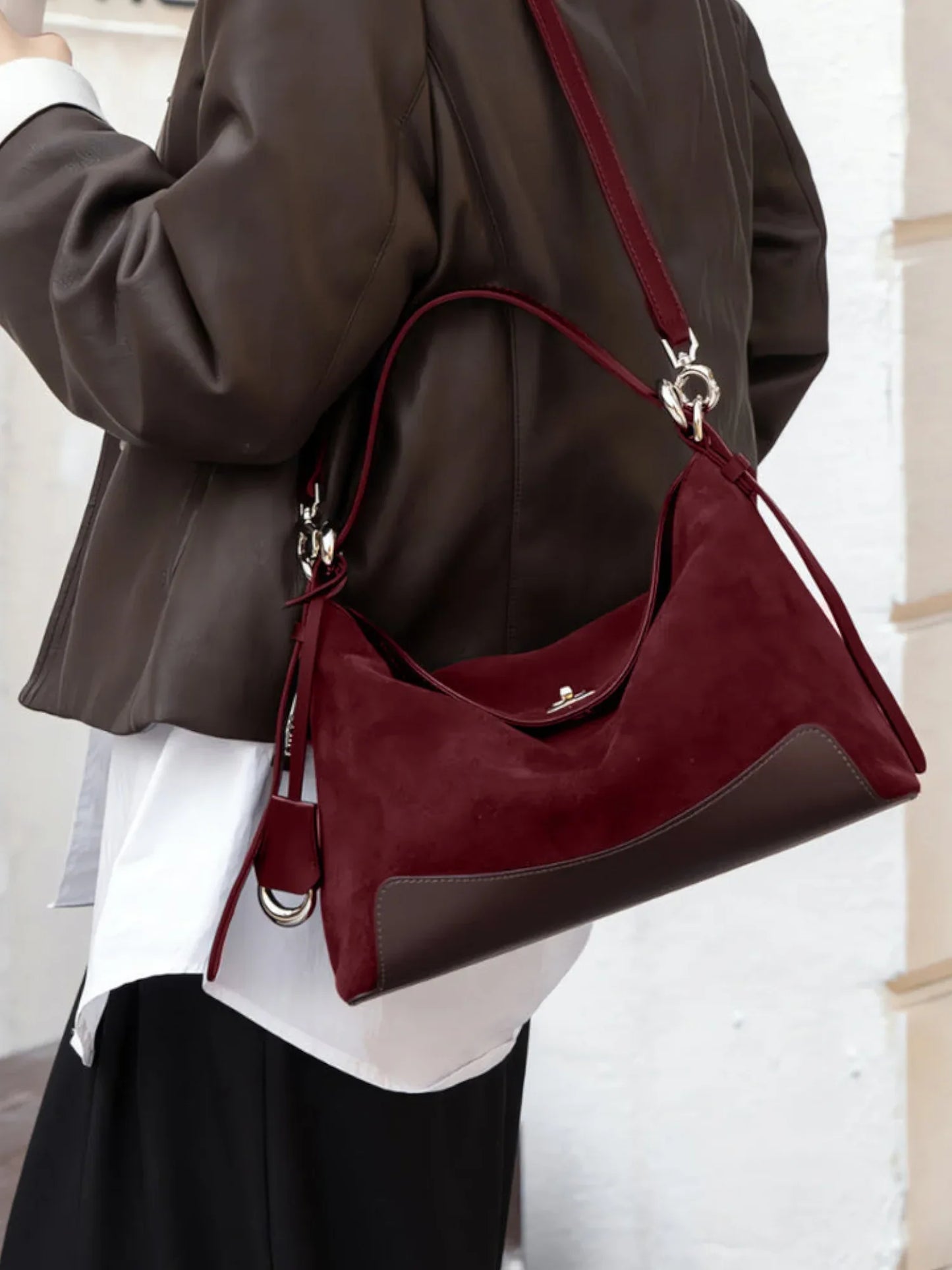 Leder Handtasche "Salbei" - TOLLzWOOD