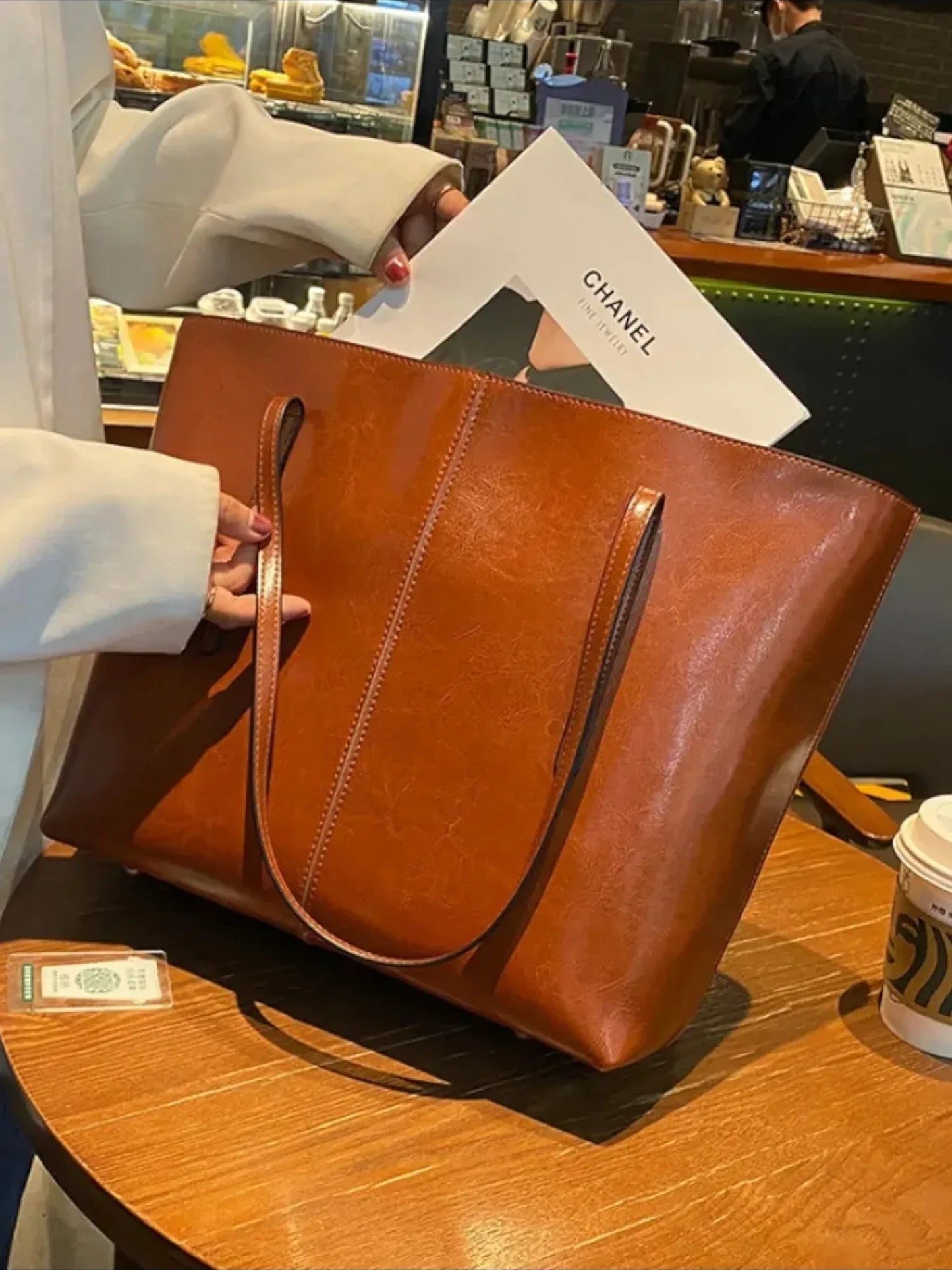 Leder Handtasche "Zinnie" - TOLLzWOOD