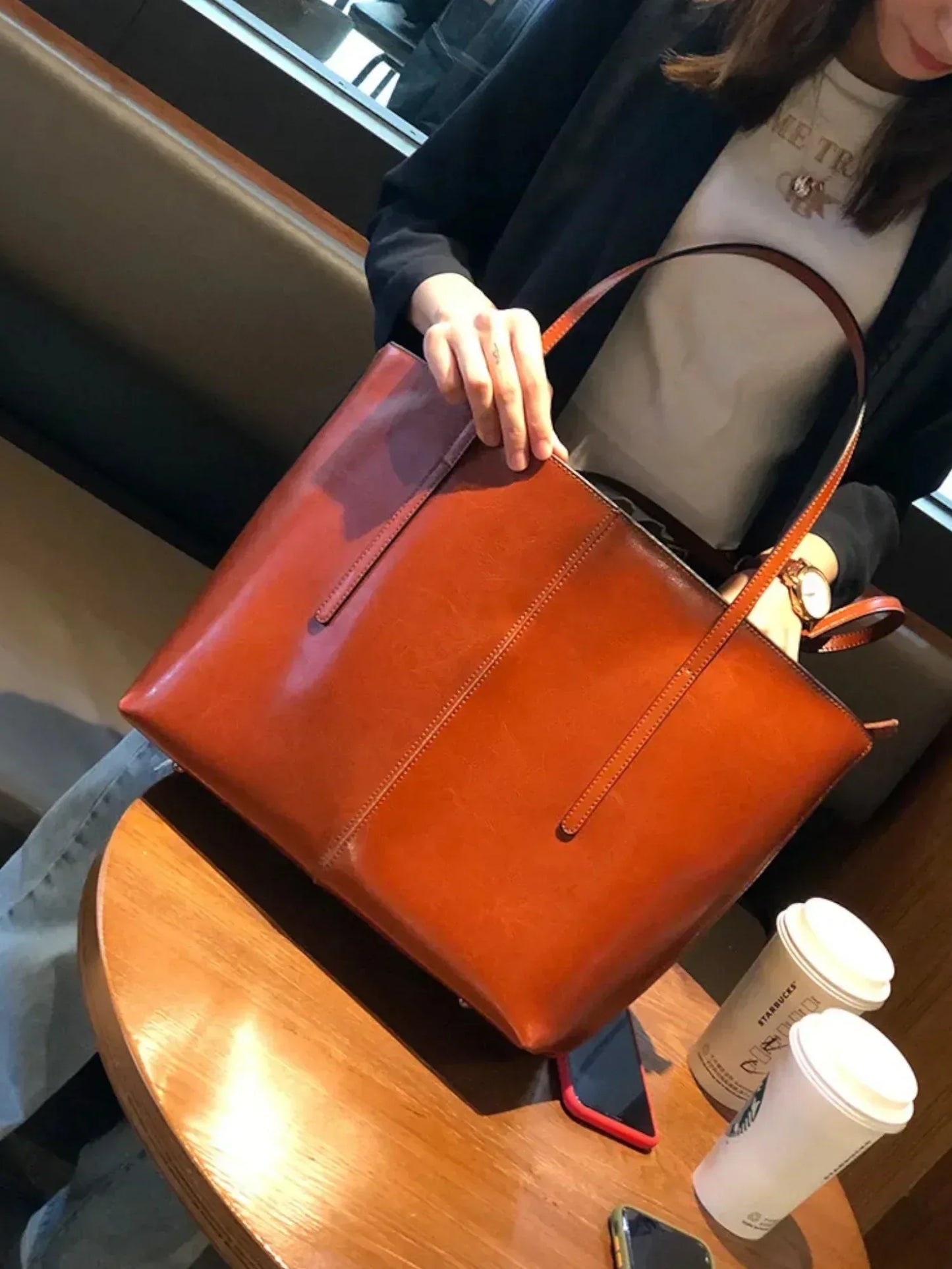 Leder Handtasche "Zinnie" - TOLLzWOOD