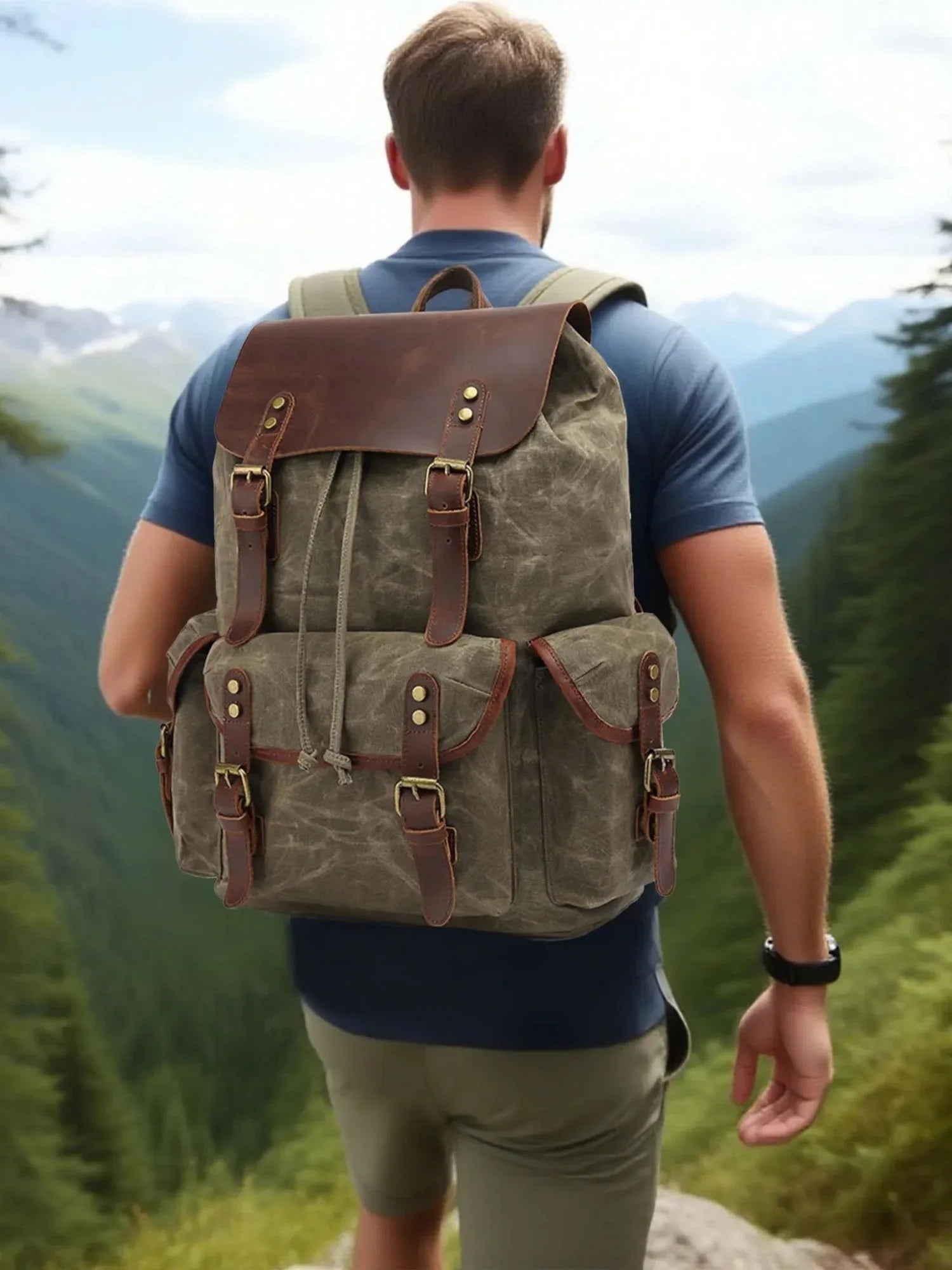 Leder Rucksack "Jäger" - TOLLzWOOD