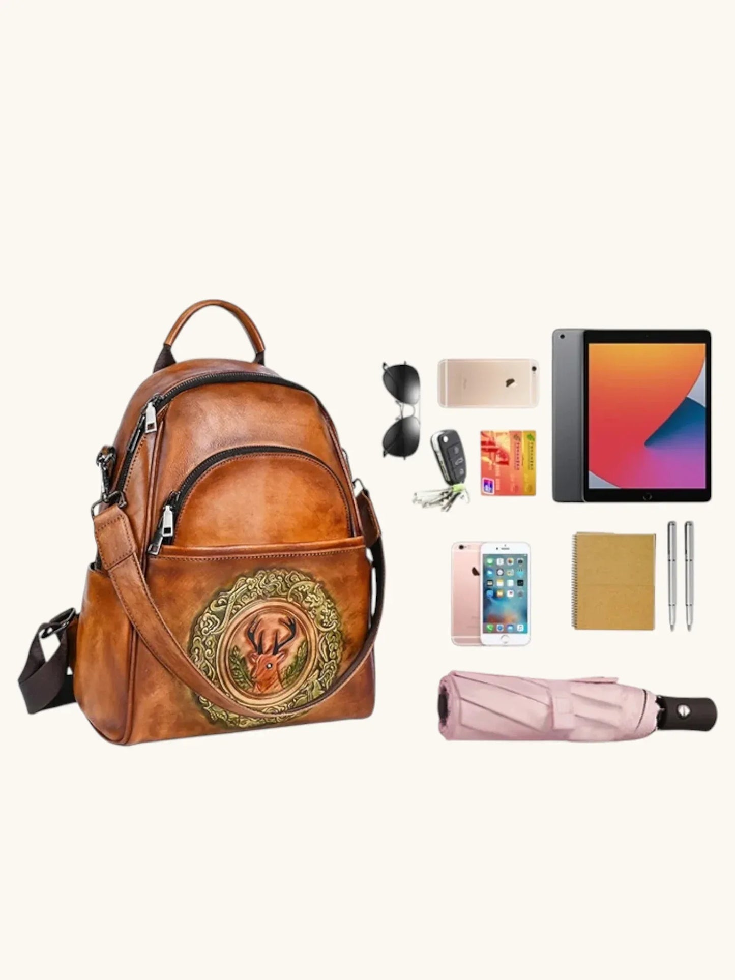 Leder Rucksack "Element" - TOLLzWOOD