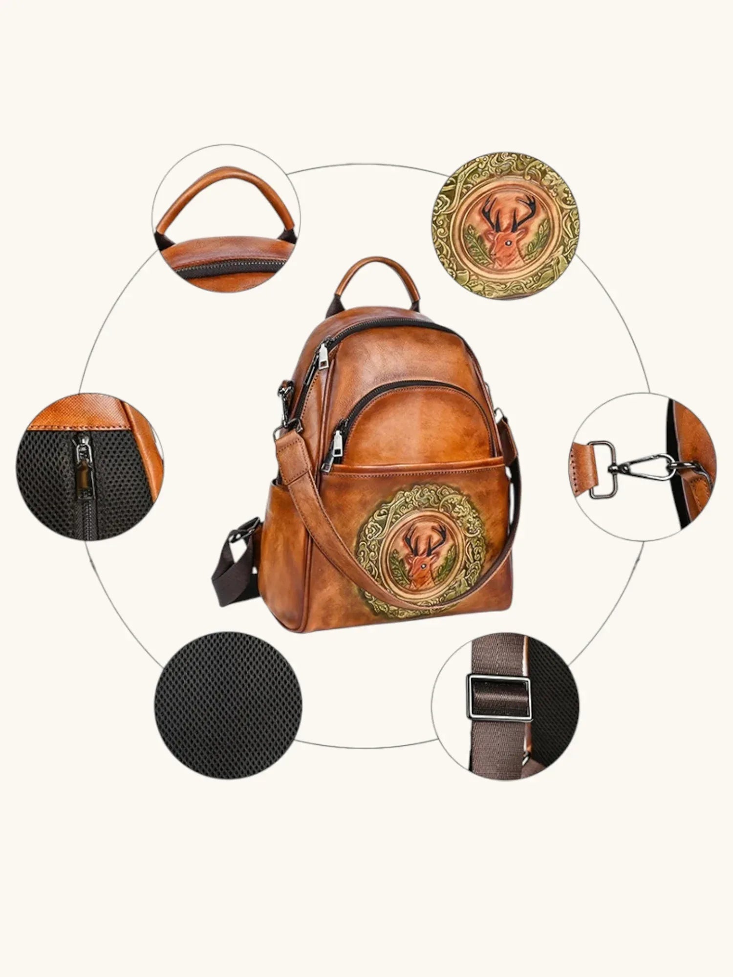 Leder Rucksack "Element" - TOLLzWOOD