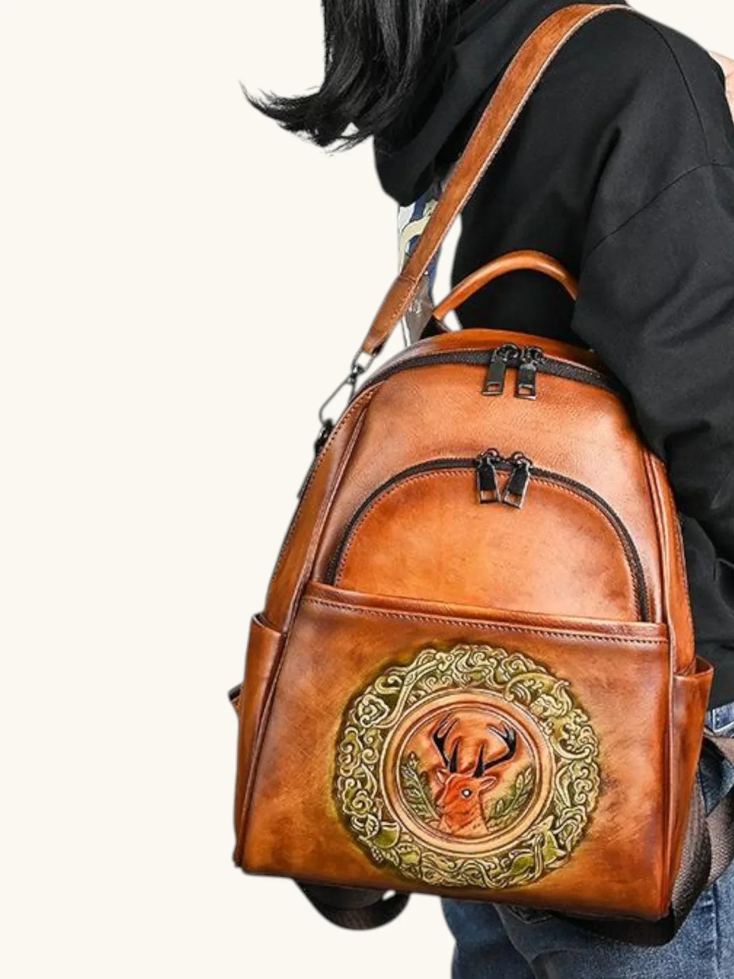 Leder Rucksack "Element" - TOLLzWOOD