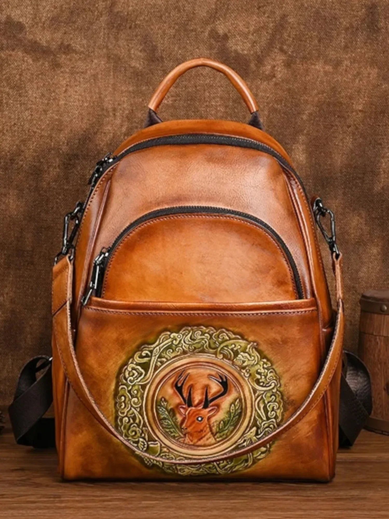 Leder Rucksack "Element" - TOLLzWOOD
