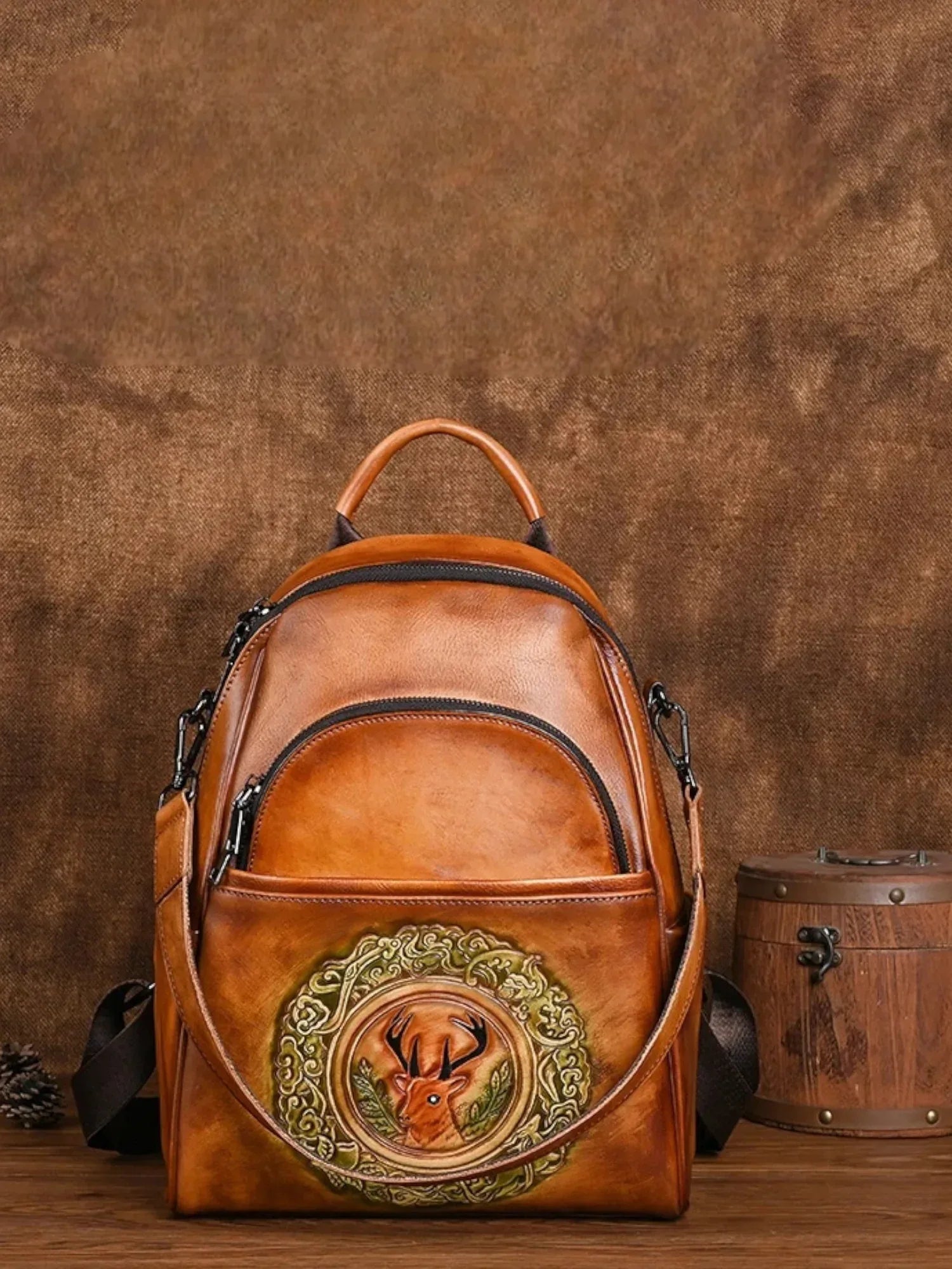 Leder Rucksack "Element" - TOLLzWOOD