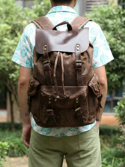 Leder Rucksack "Jäger" - TOLLzWOOD