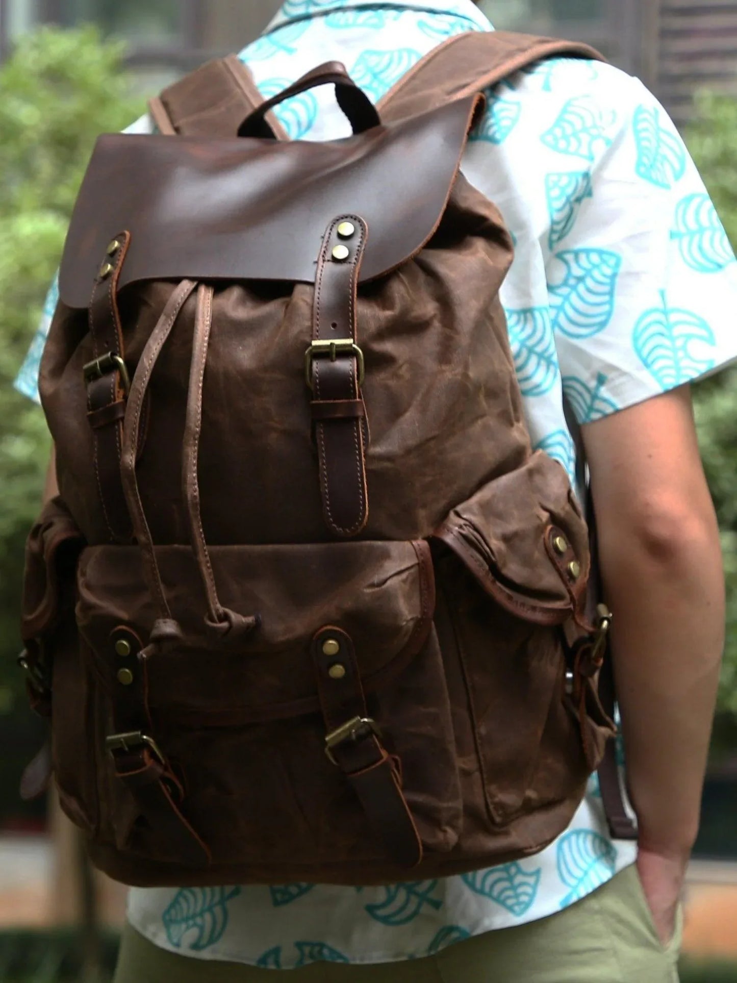 Leder Rucksack "Jäger" - TOLLzWOOD