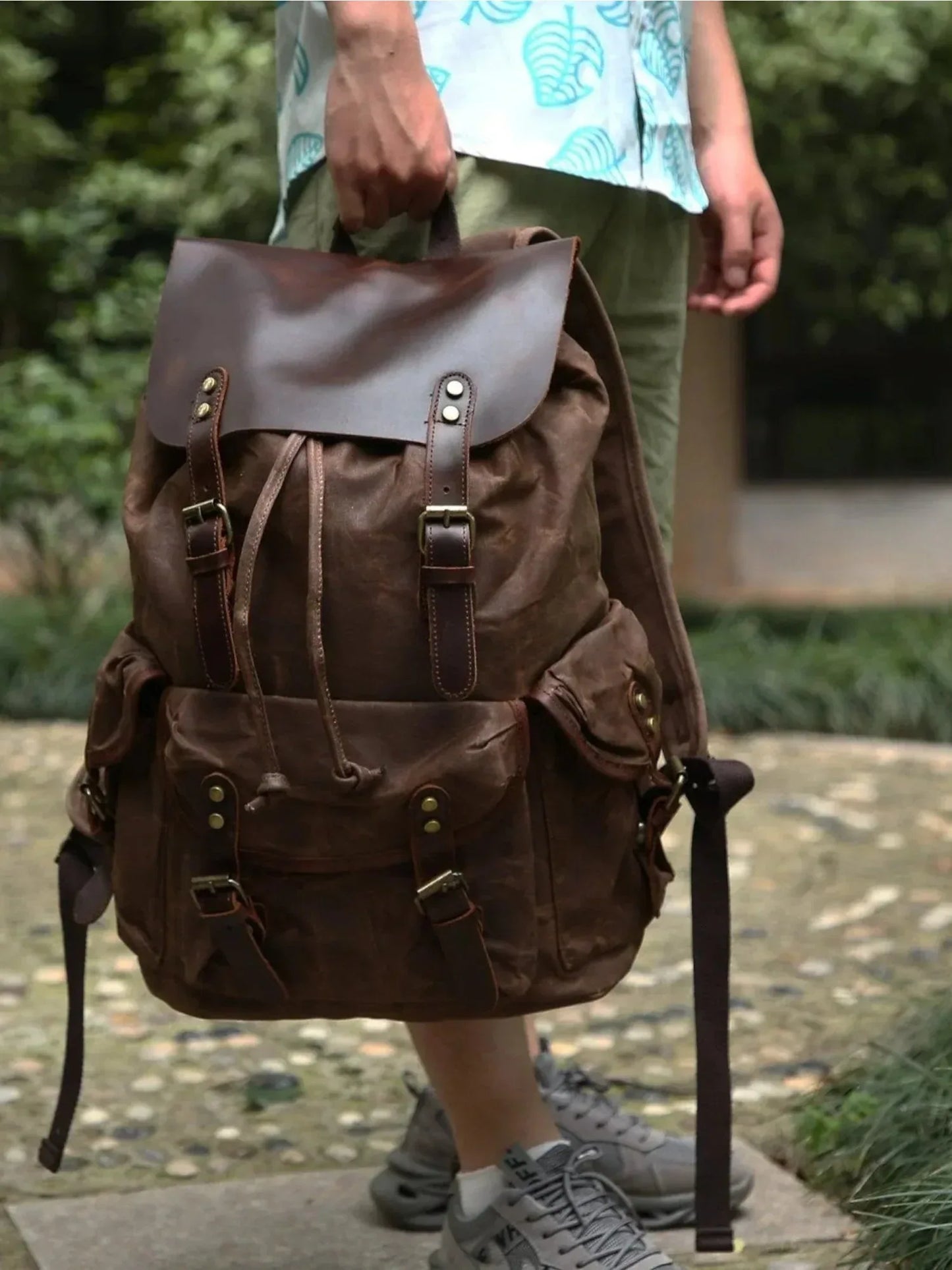Leder Rucksack "Jäger" - TOLLzWOOD