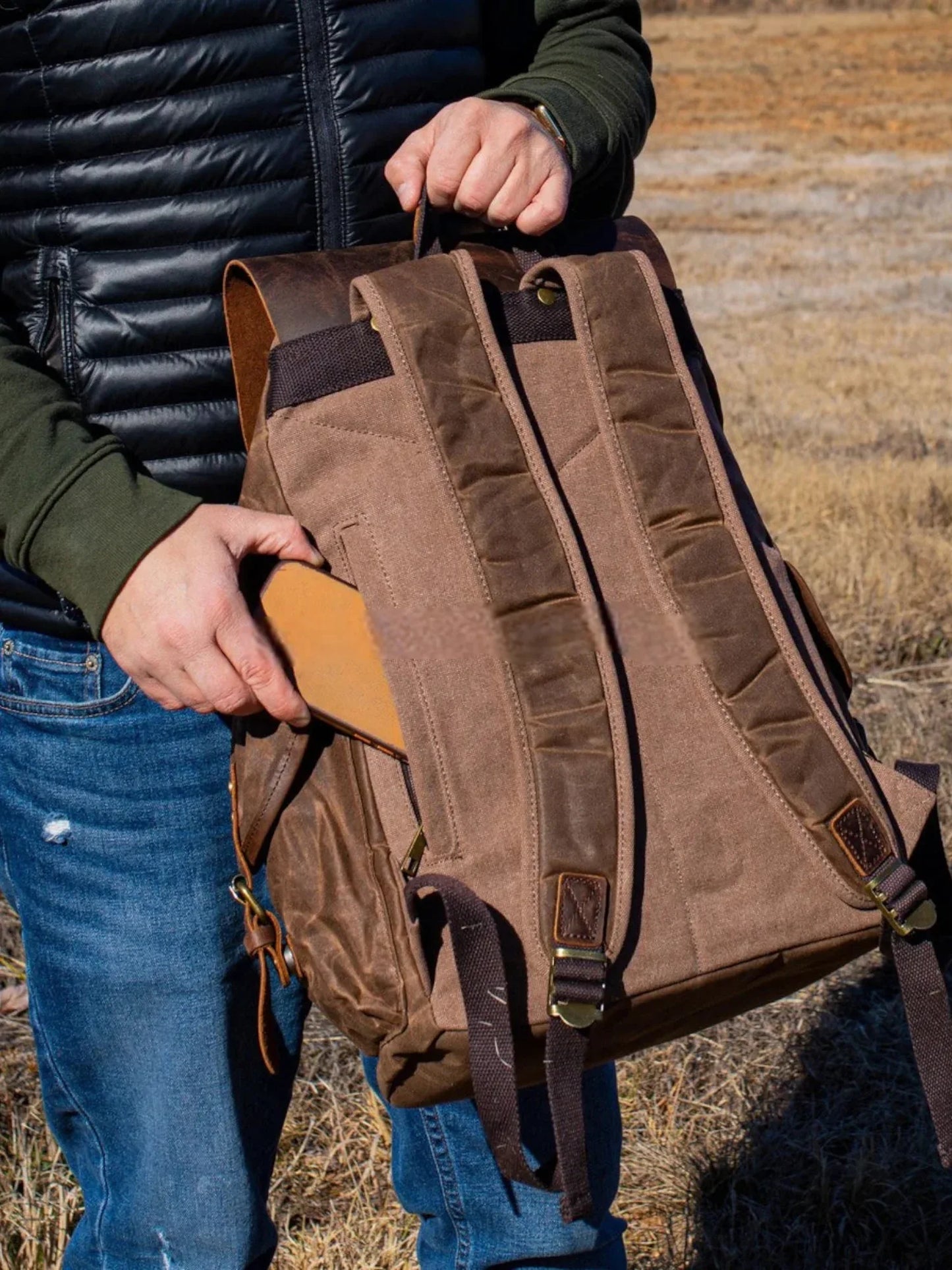 Leder Rucksack "Jäger" - TOLLzWOOD