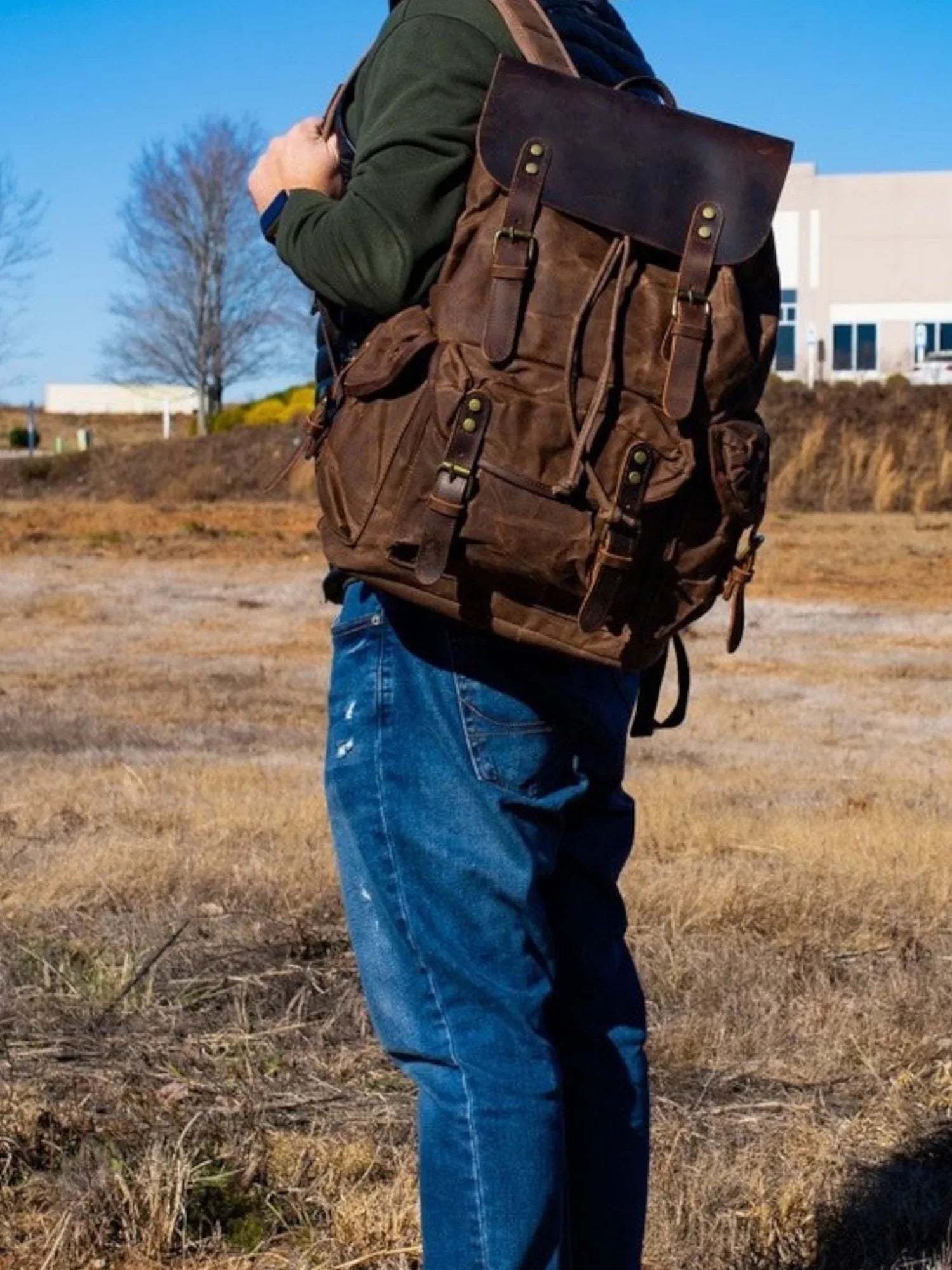 Leder Rucksack "Jäger" - TOLLzWOOD