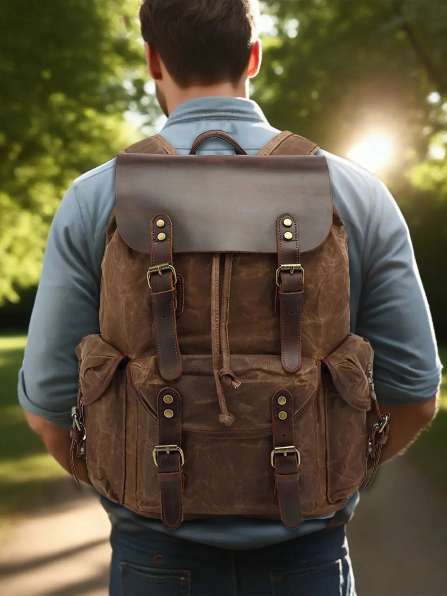 Leder Rucksack "Jäger" - TOLLzWOOD