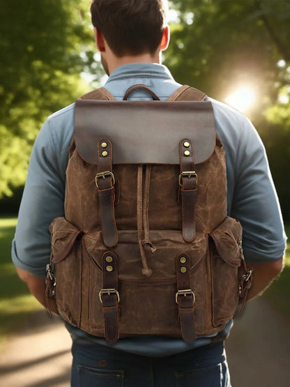 Leder Rucksack "Jäger" - TOLLzWOOD