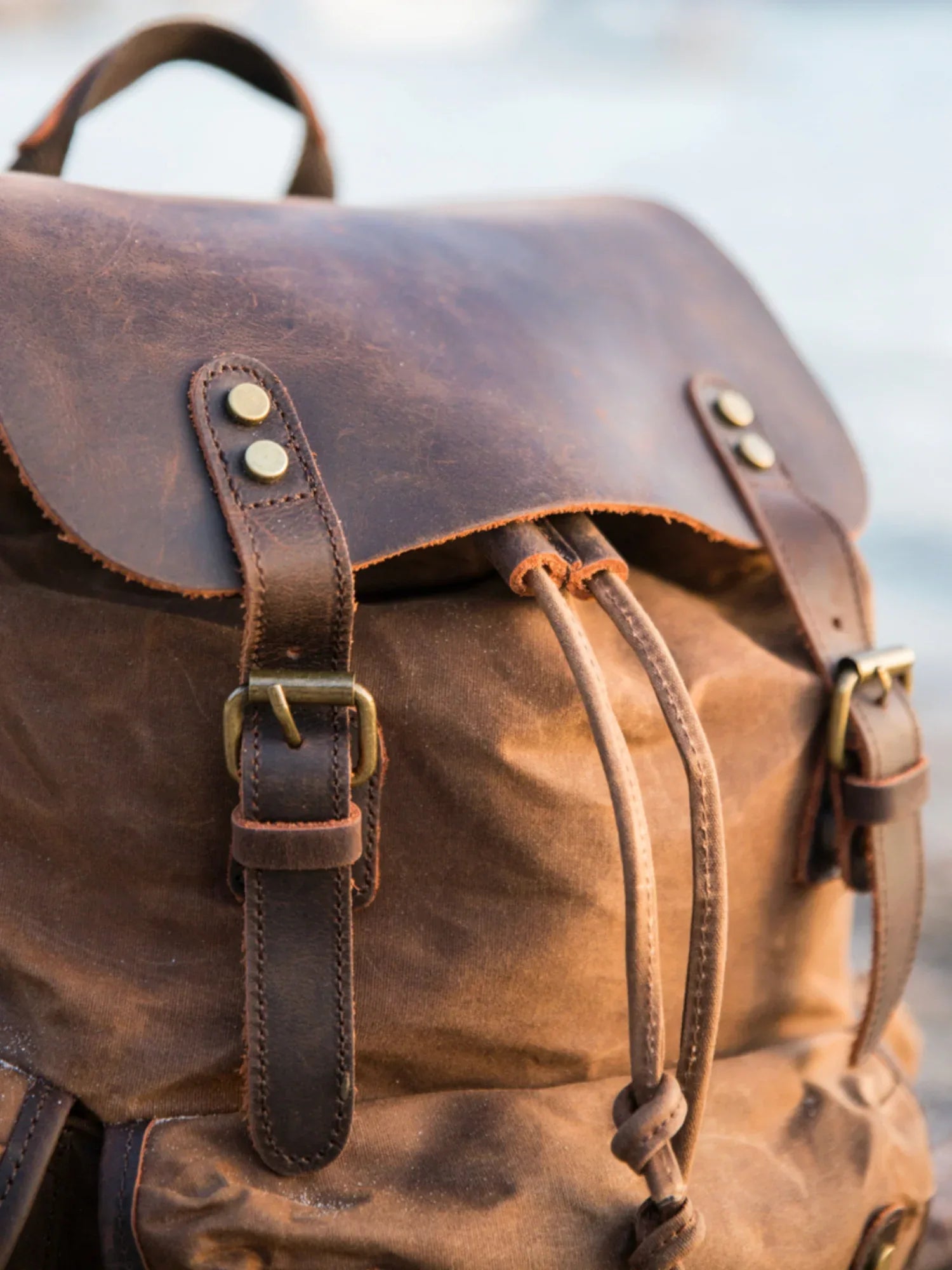 Leder Rucksack "Jäger" - TOLLzWOOD