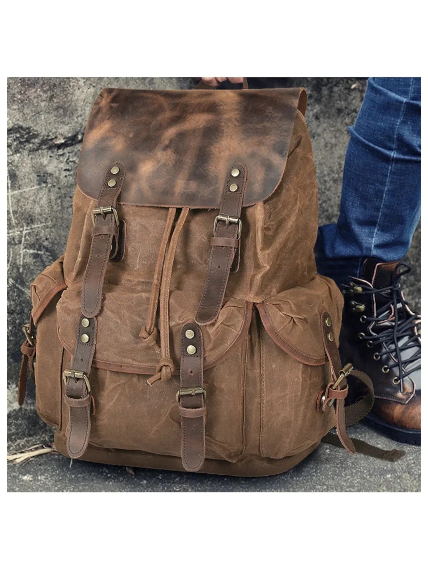 Leder Rucksack "Jäger" - TOLLzWOOD