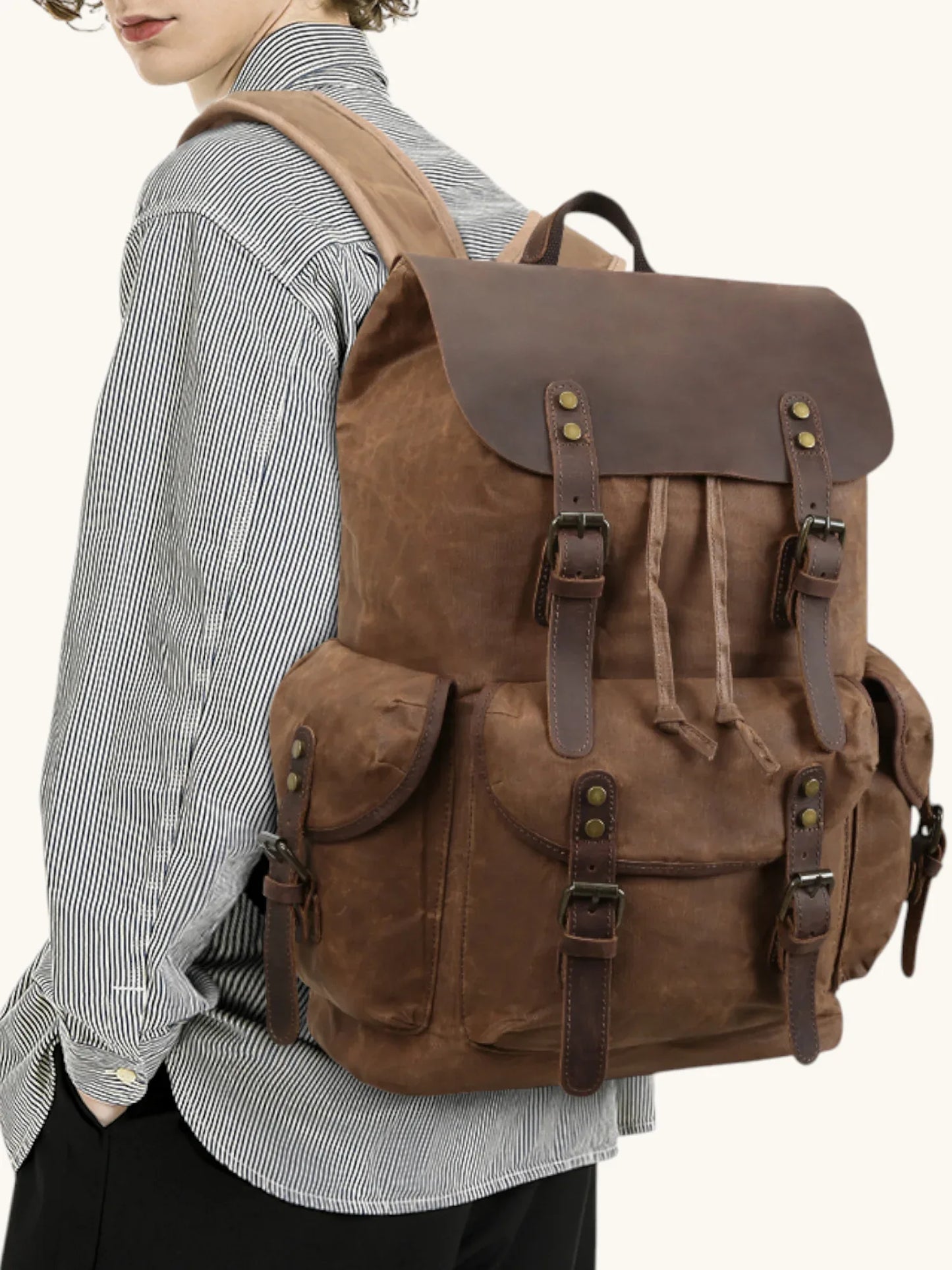 Leder Rucksack "Jäger" - TOLLzWOOD