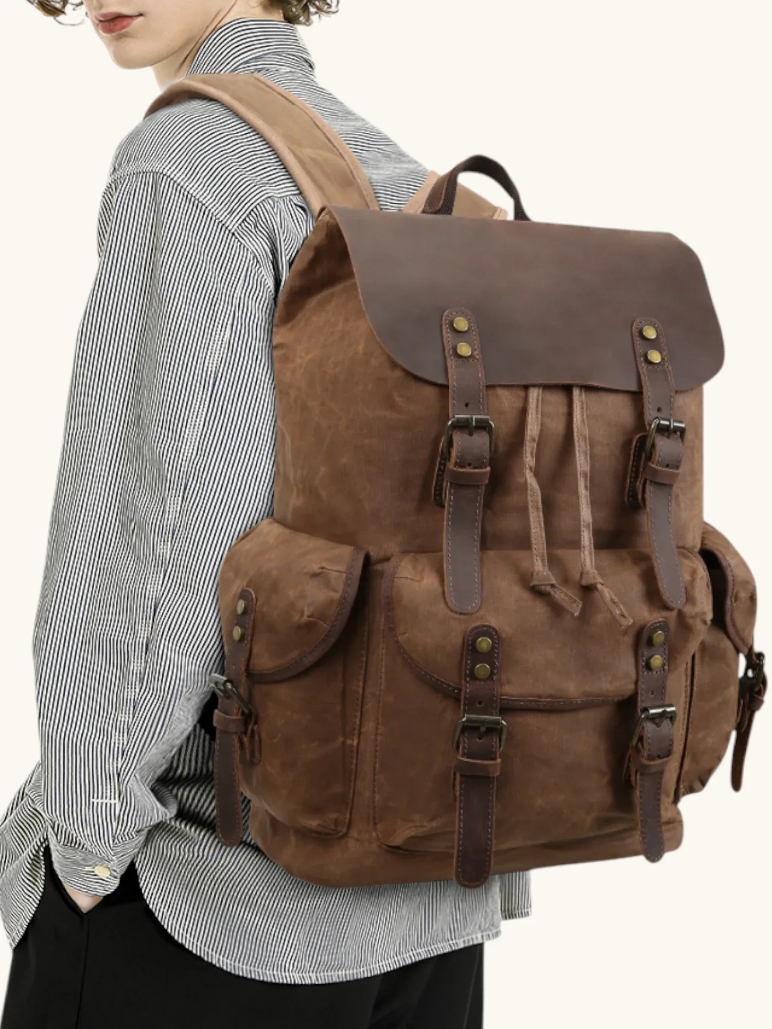 Leder Rucksack "Jäger" - TOLLzWOOD