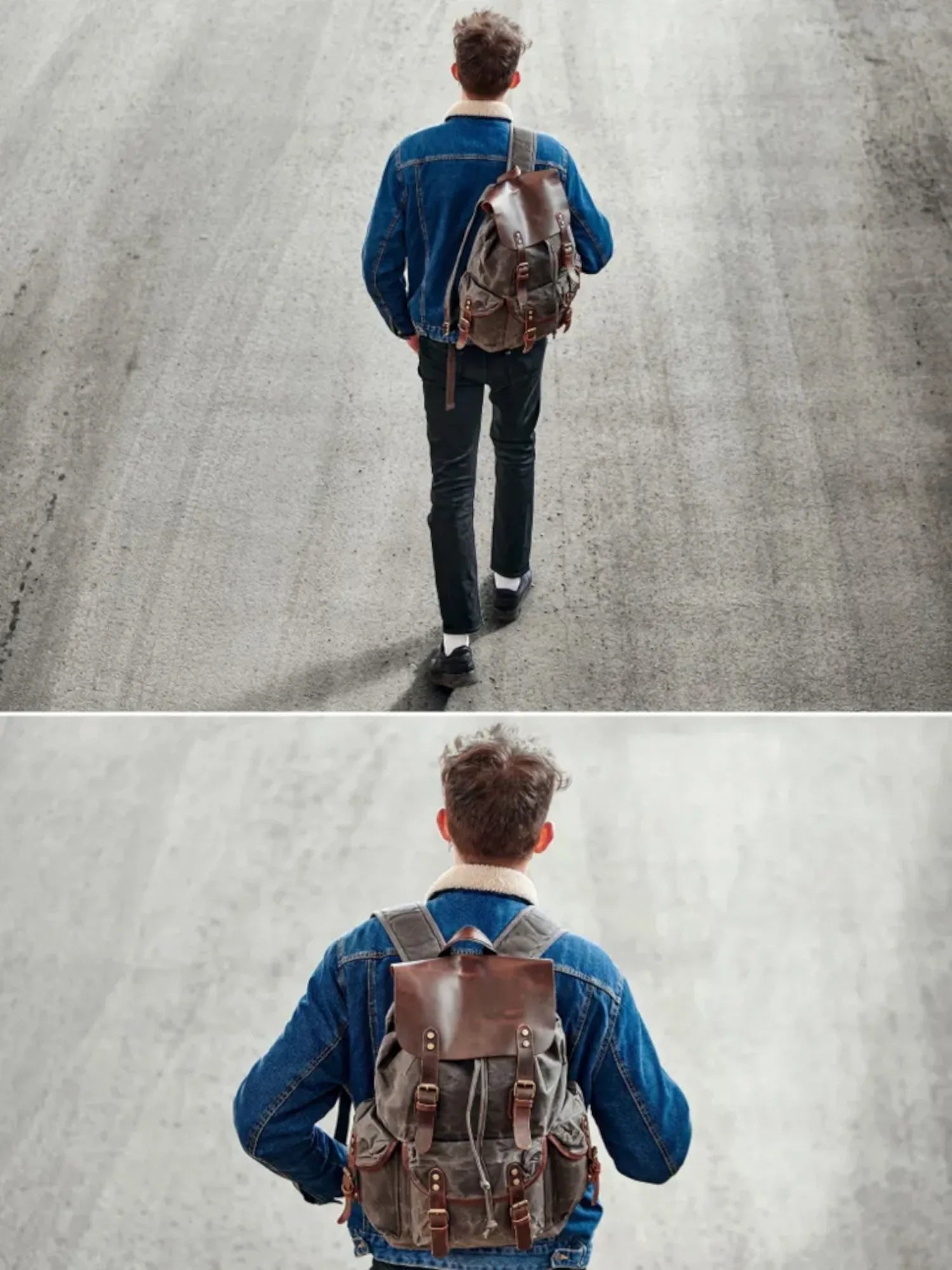 Leder Rucksack "Jäger" - TOLLzWOOD