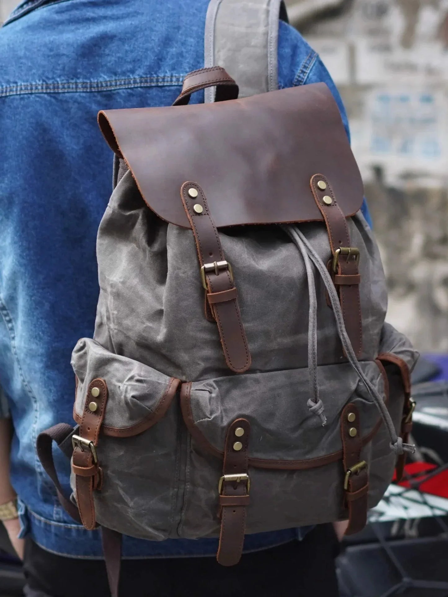 Leder Rucksack "Jäger" - TOLLzWOOD