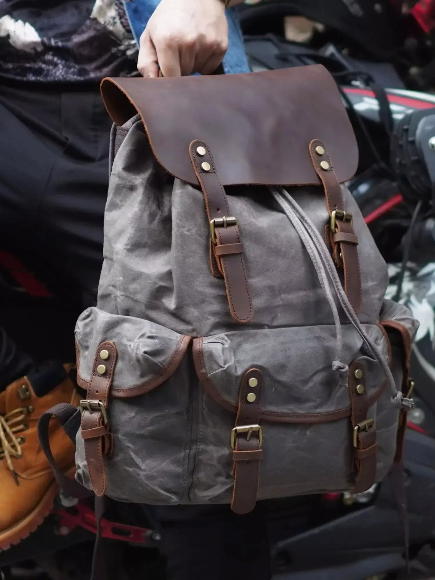Leder Rucksack "Jäger" - TOLLzWOOD