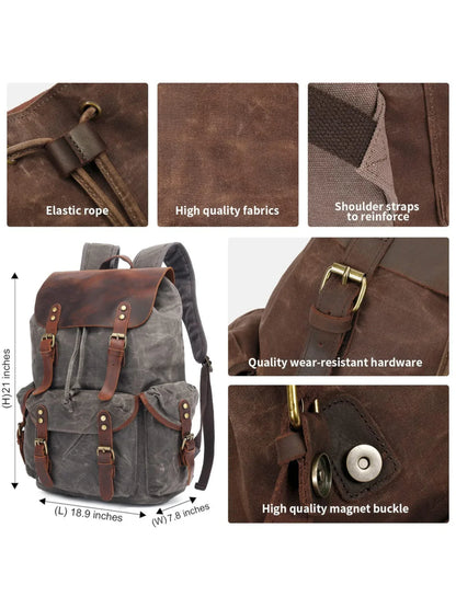 Leder Rucksack "Jäger" - TOLLzWOOD