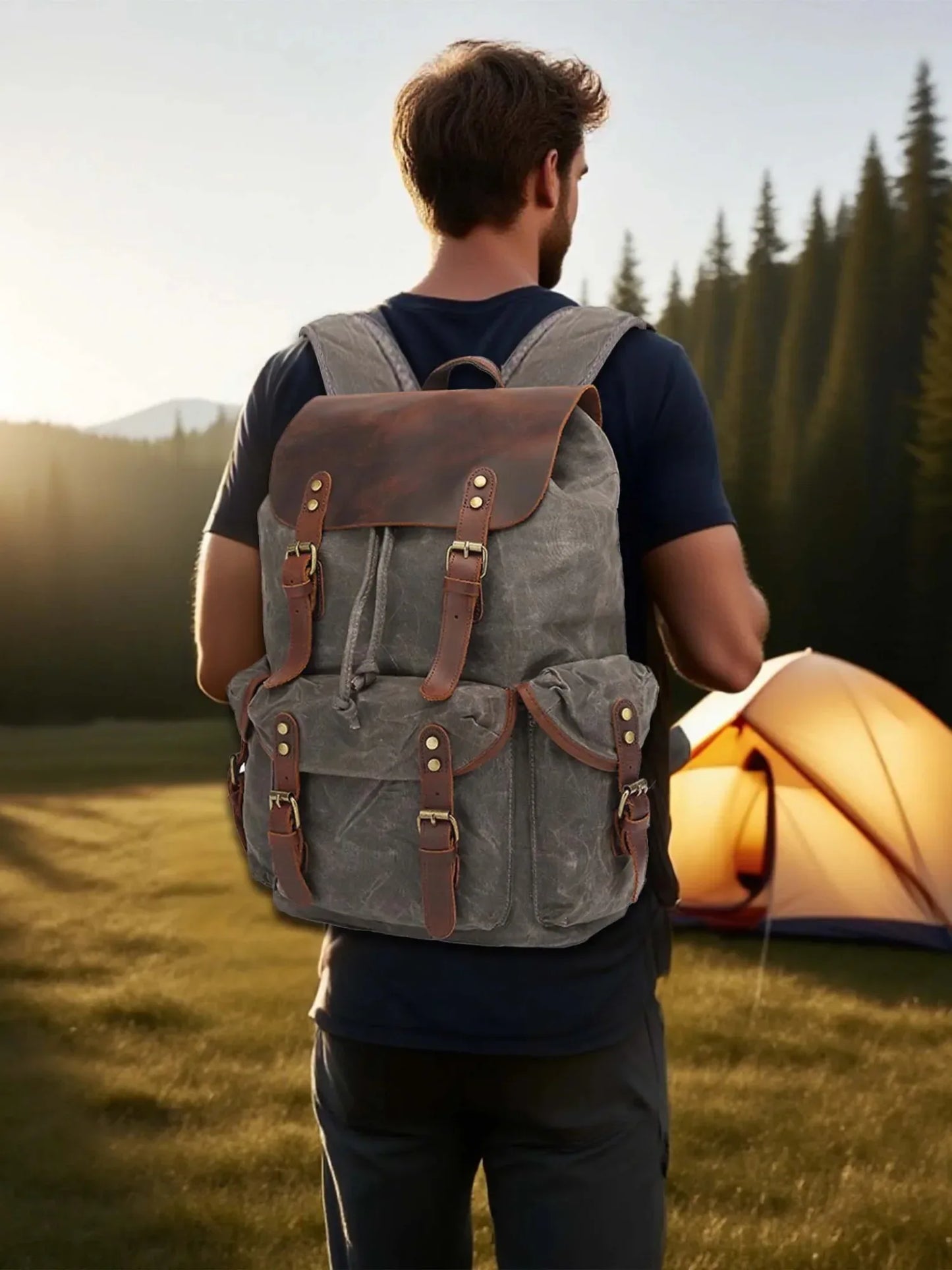 Leder Rucksack "Jäger" - TOLLzWOOD